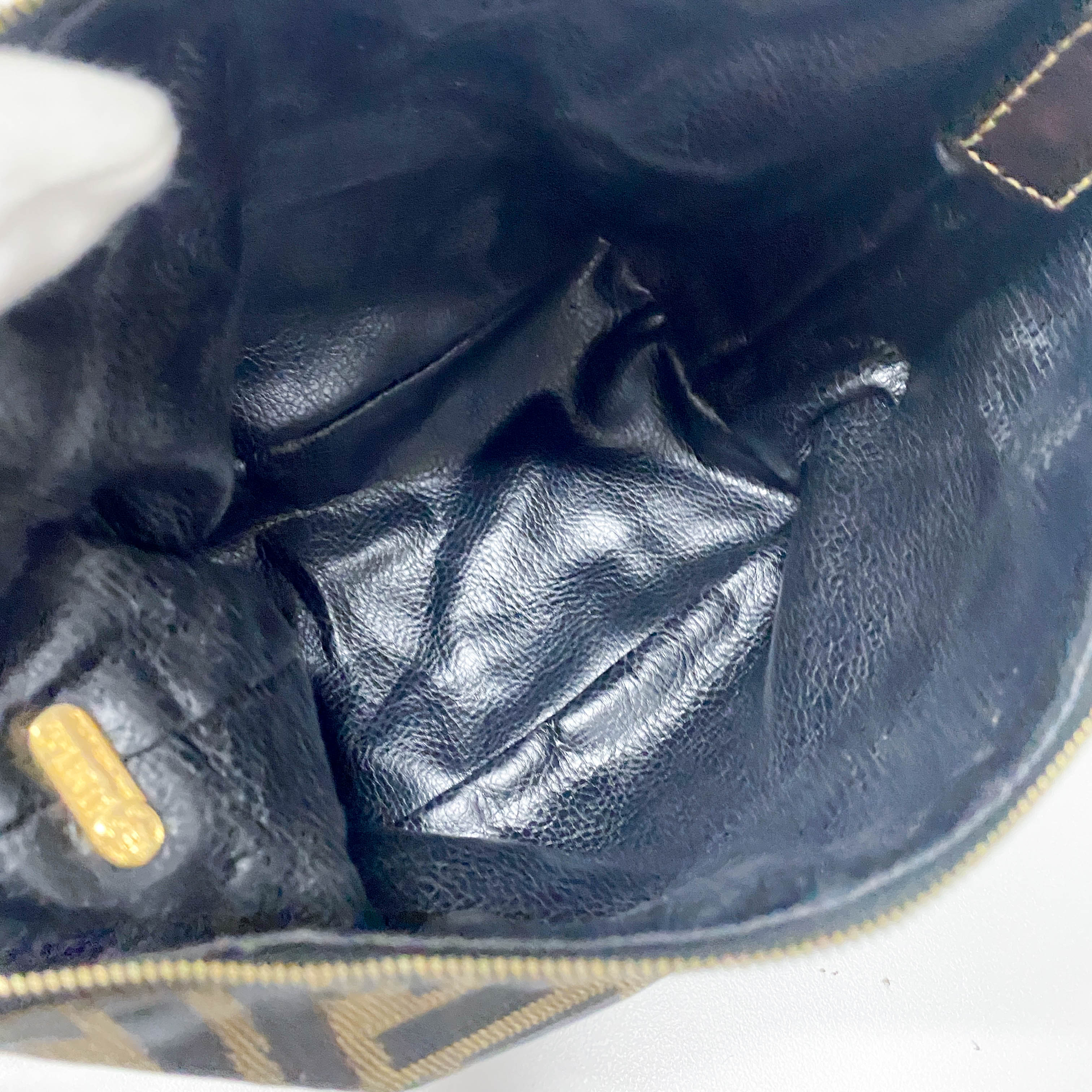 Zucca Brown Canvas Vanity Pouch