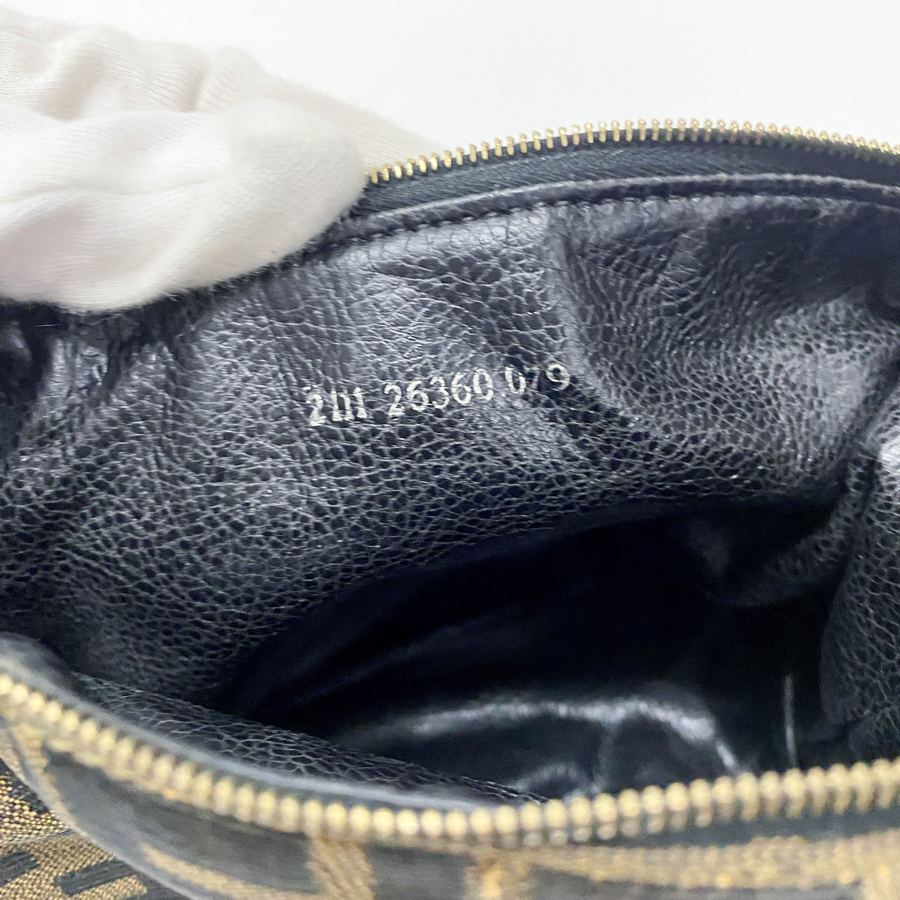 Zucca Brown Canvas Vanity Pouch