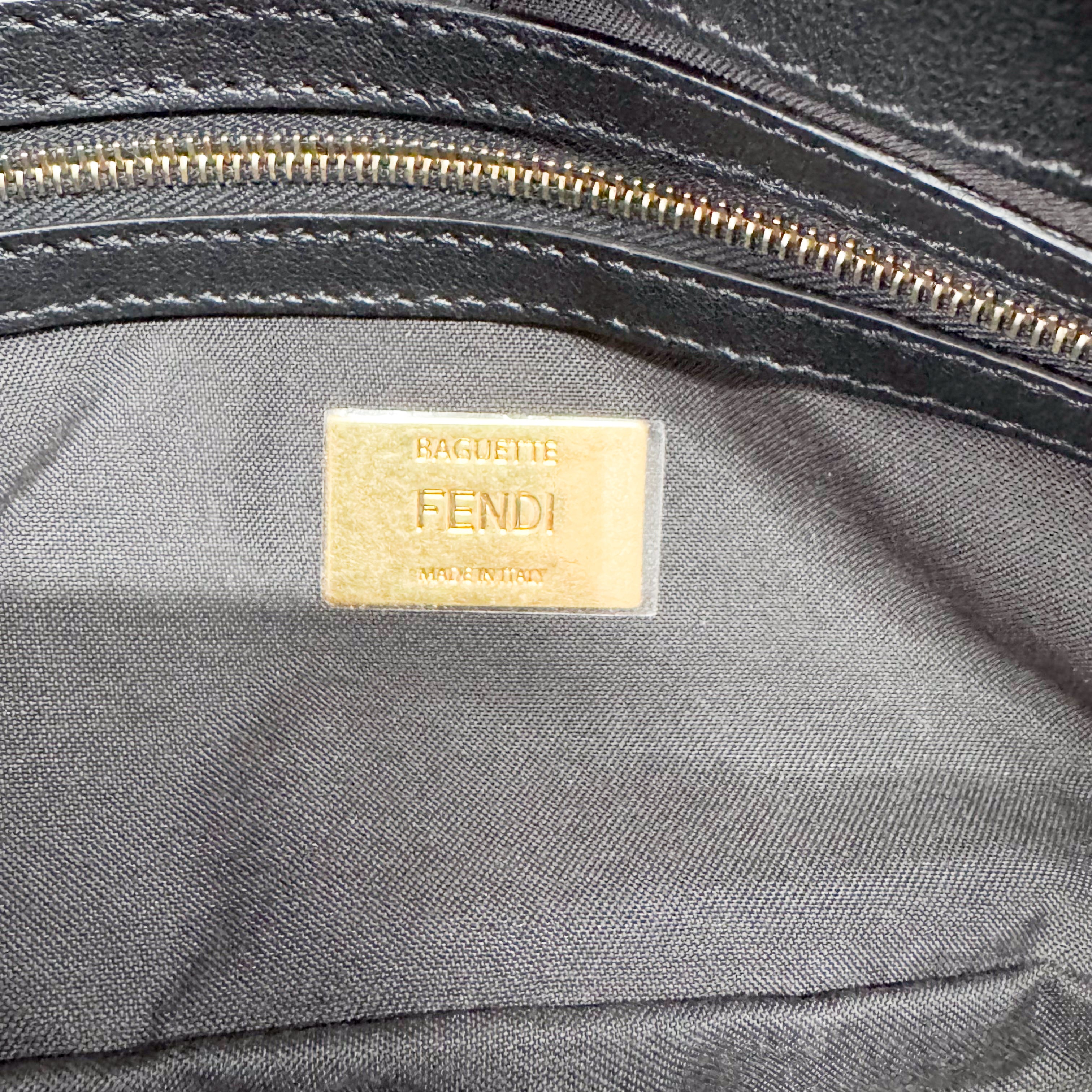 Zucca Baguette Brown Fur Two Way Bag