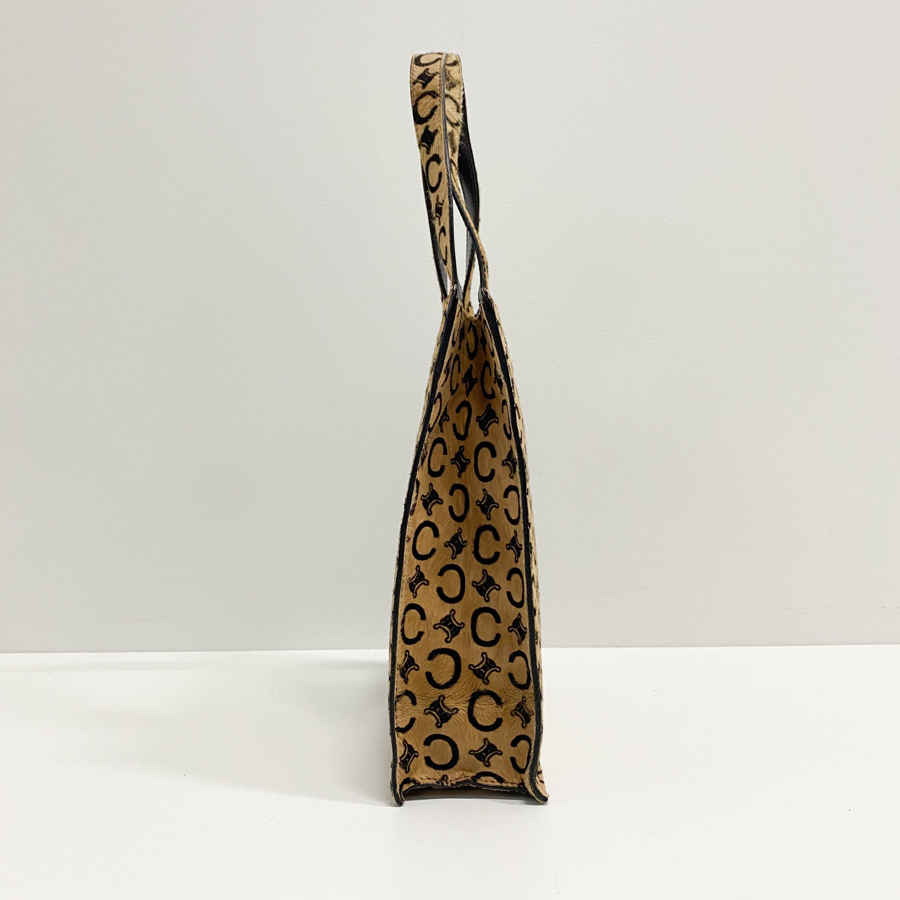 C Macadam Yellow Pony Hair Shoulder Bag