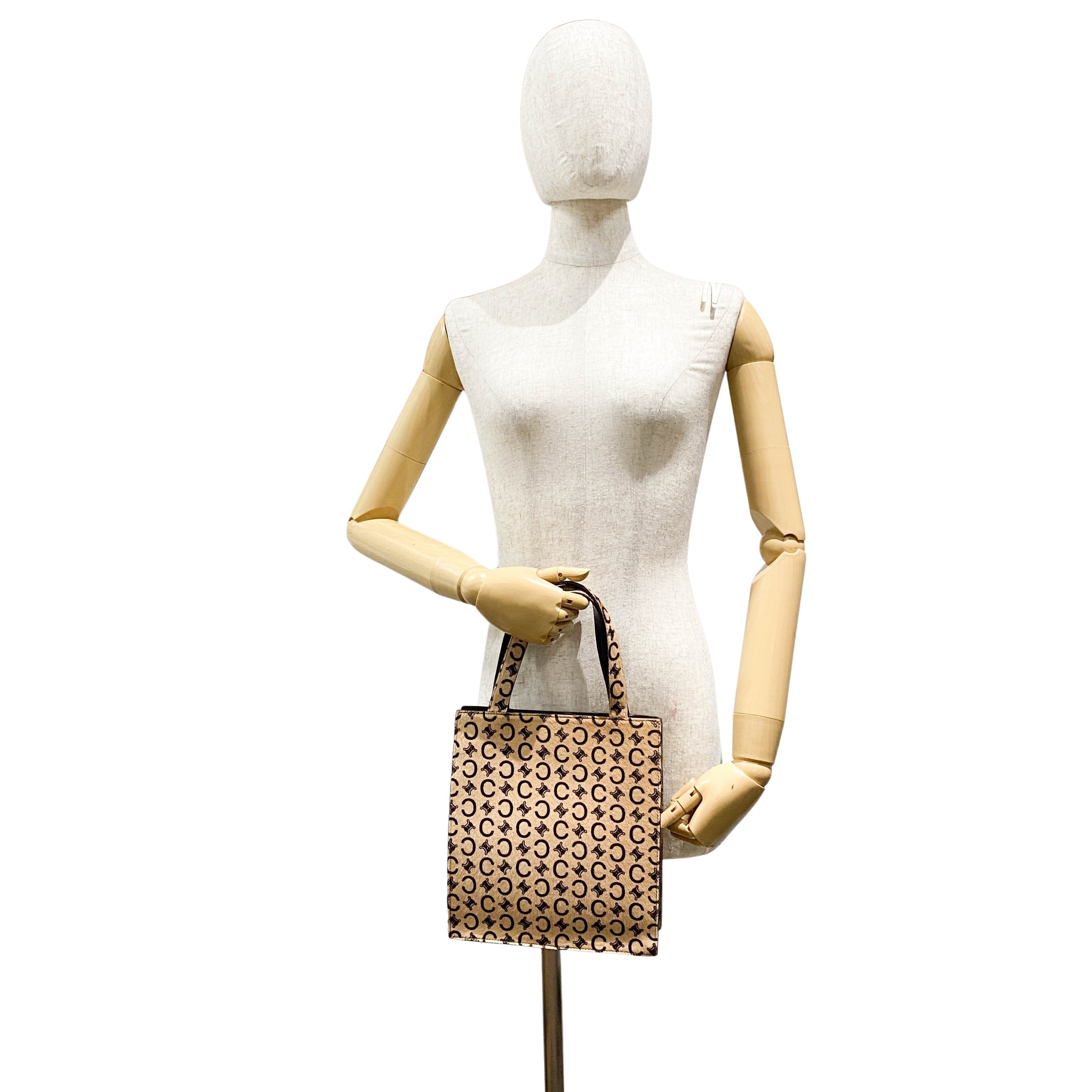 C Macadam Yellow Pony Hair Shoulder Bag