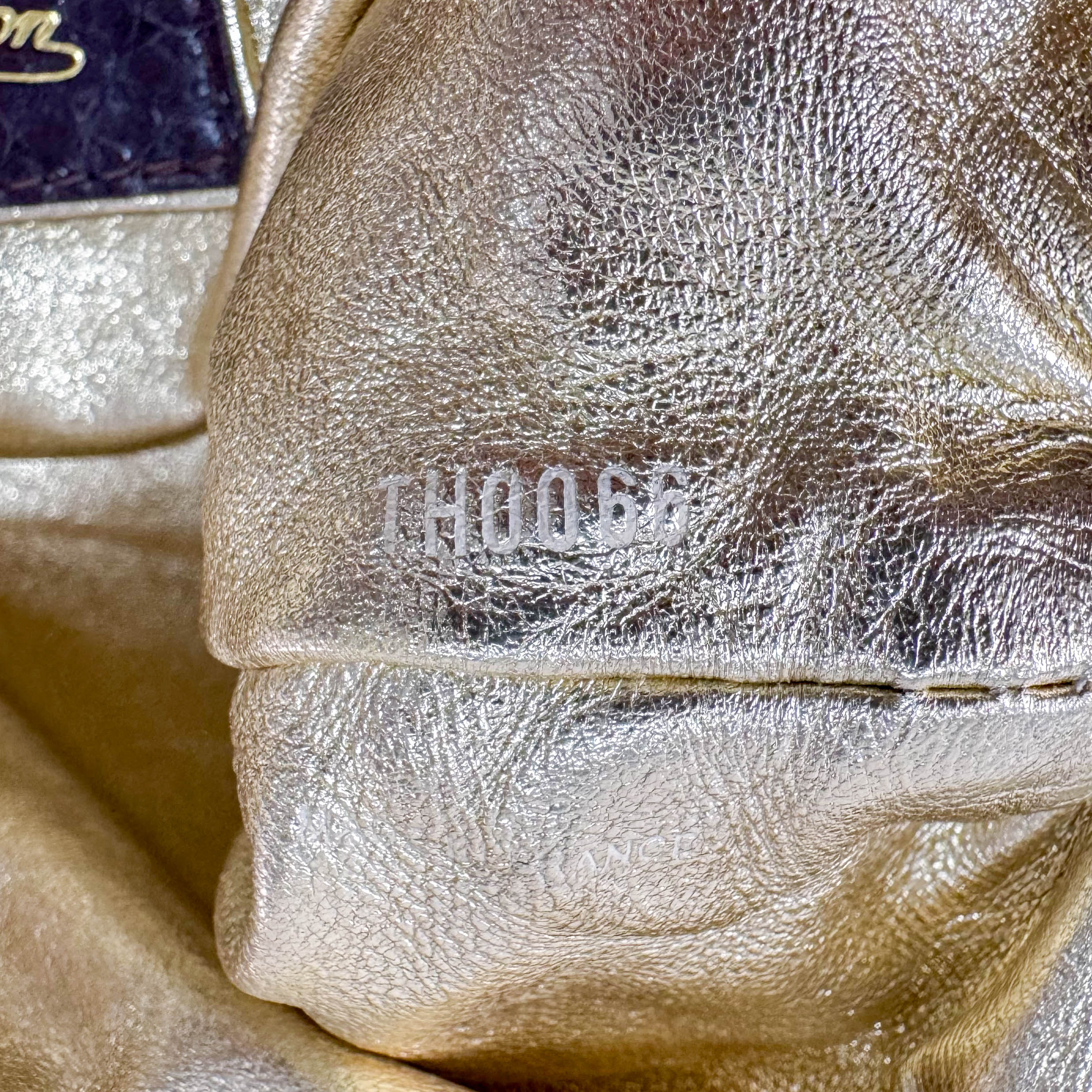 Monogram Satin Aumoniere Evening Clutch Bag