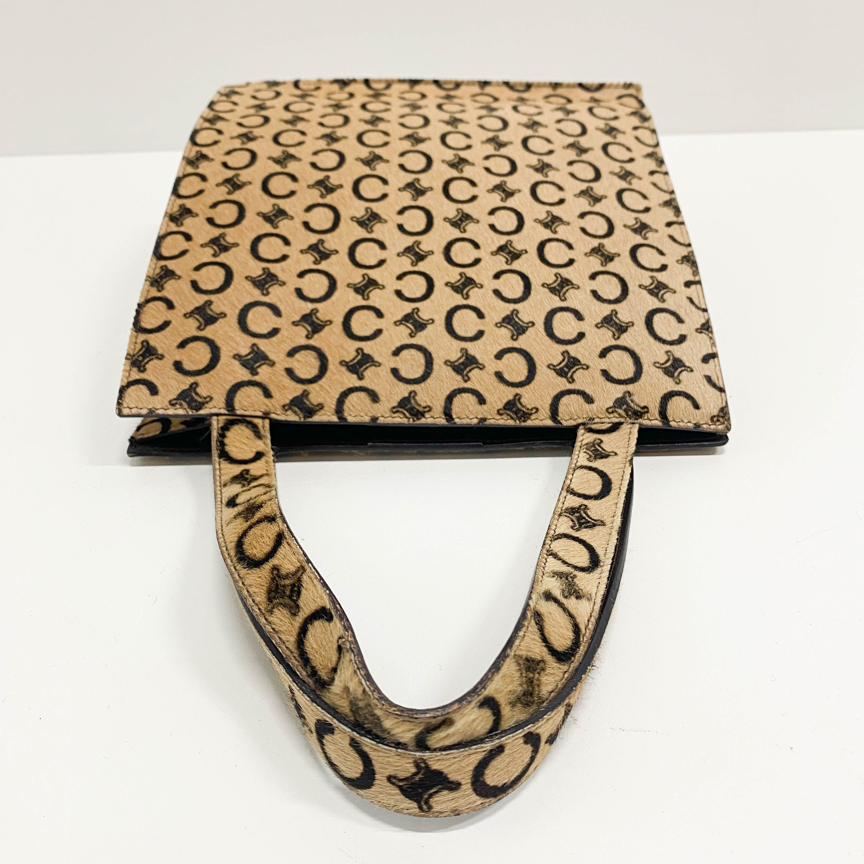 C Macadam Yellow Pony Hair Shoulder Bag