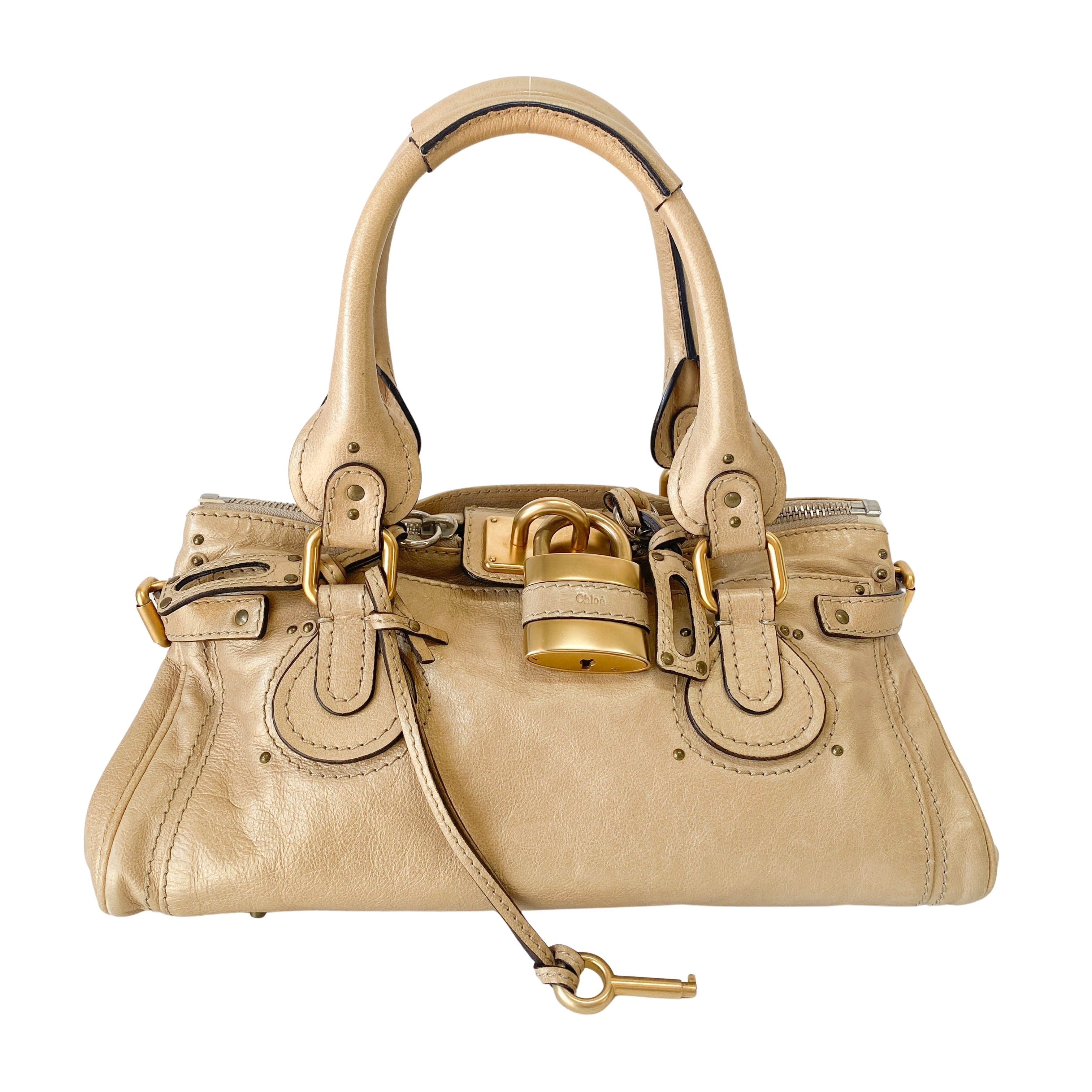 Paddington Gold Leather Bag