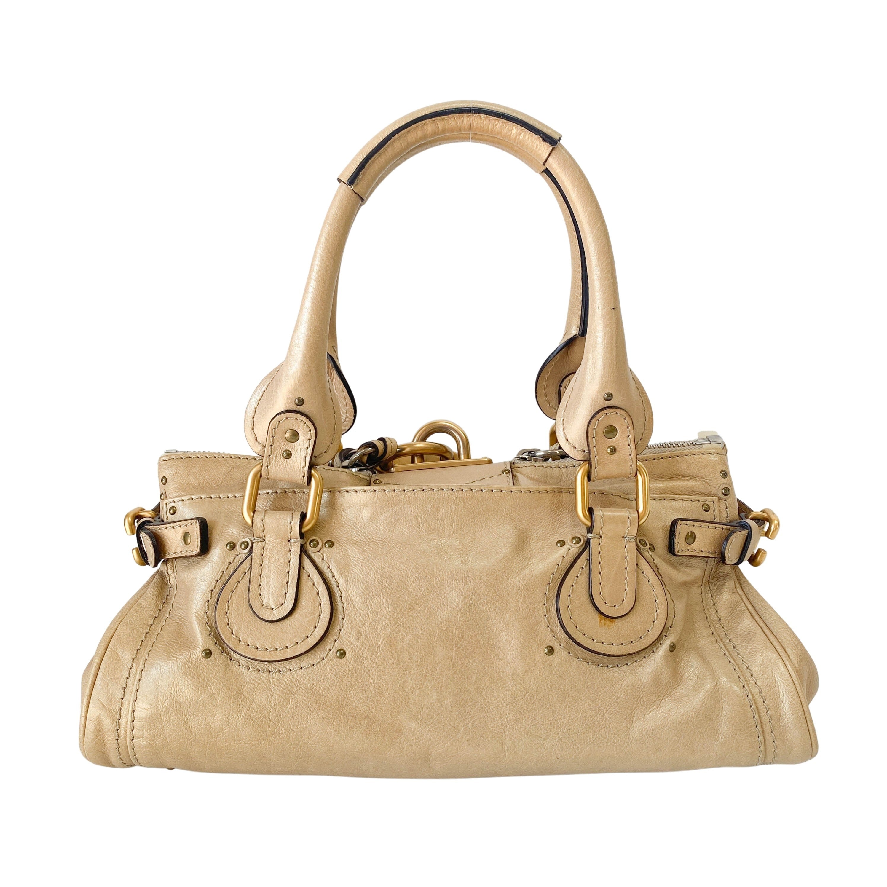 Paddington Gold Leather Bag