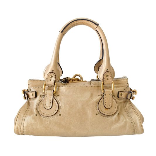Paddington Gold Leather Bag