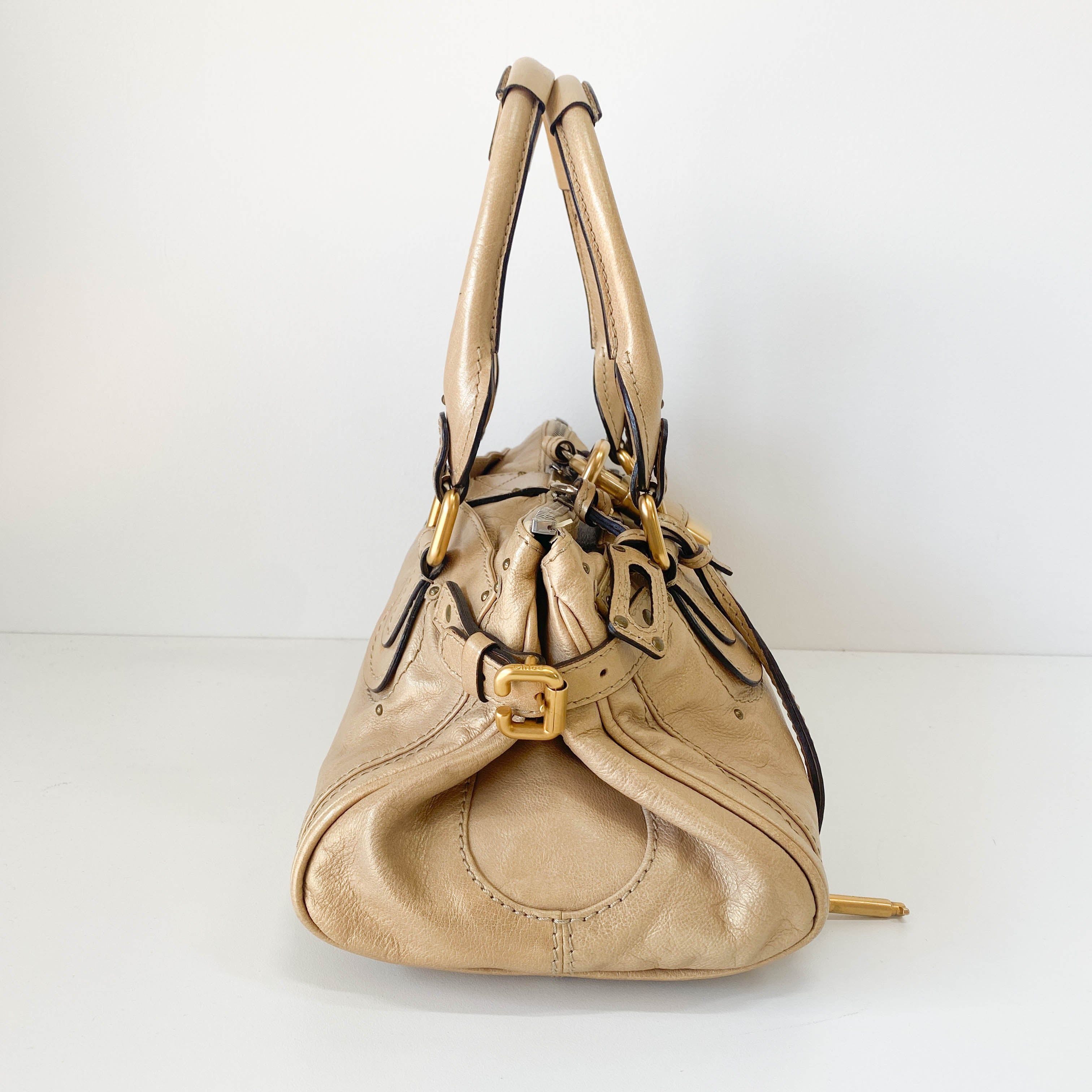 Paddington Gold Leather Bag