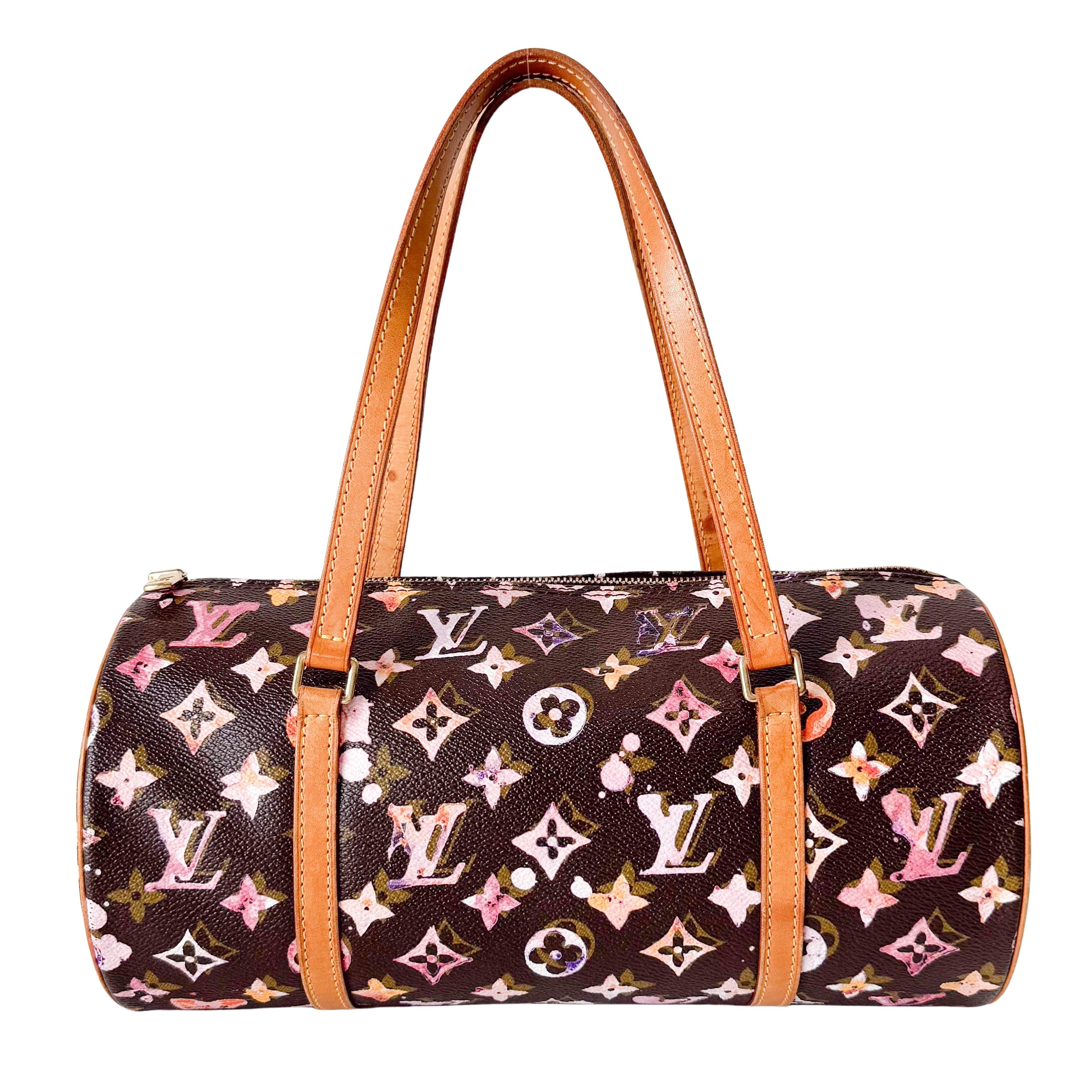 Watercolor Monogram Papillon Limited Edition Coated Canvas Bag