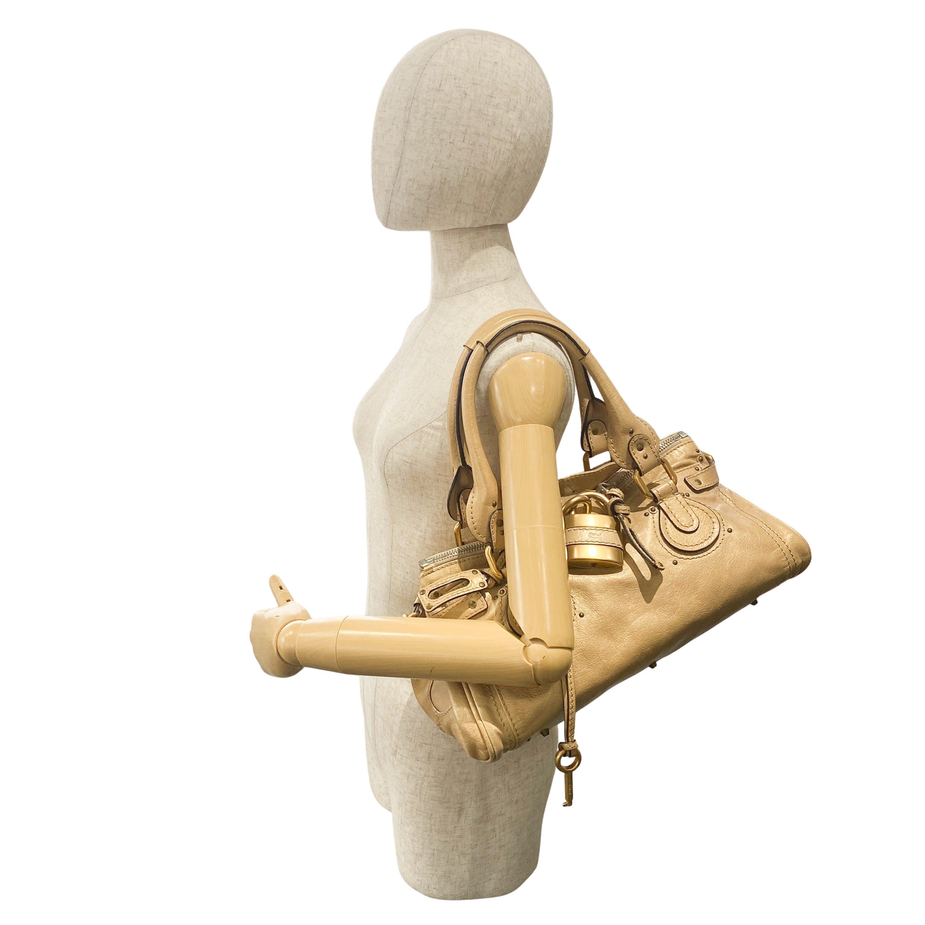 Paddington Gold Leather Bag