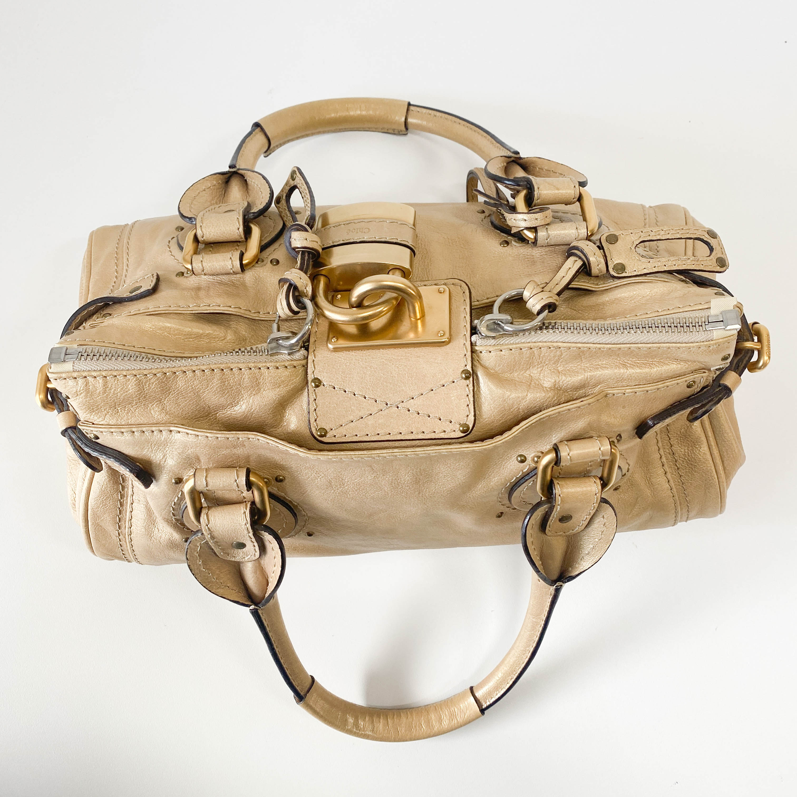 Paddington Gold Leather Bag