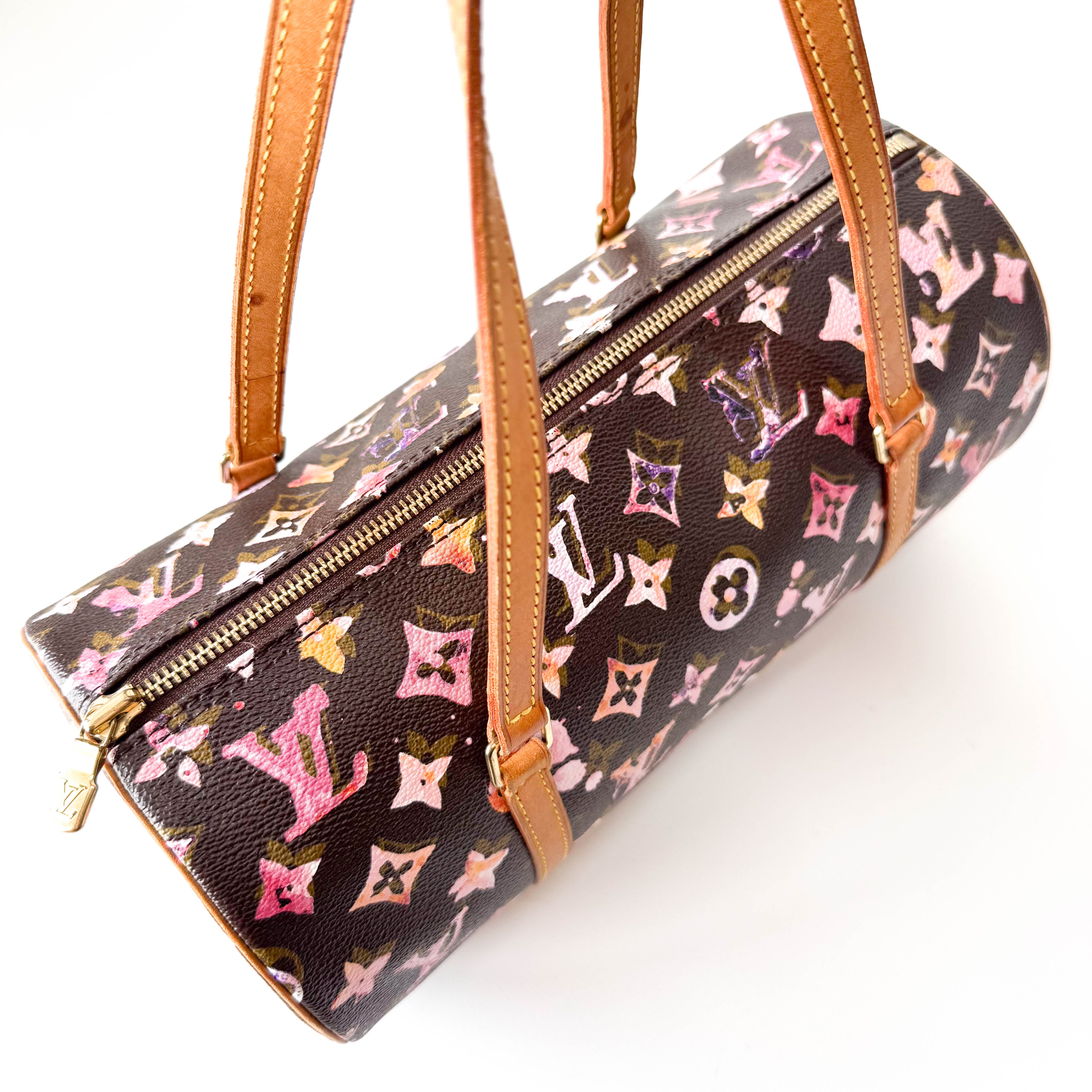 Watercolor Monogram Papillon Limited Edition Coated Canvas Bag