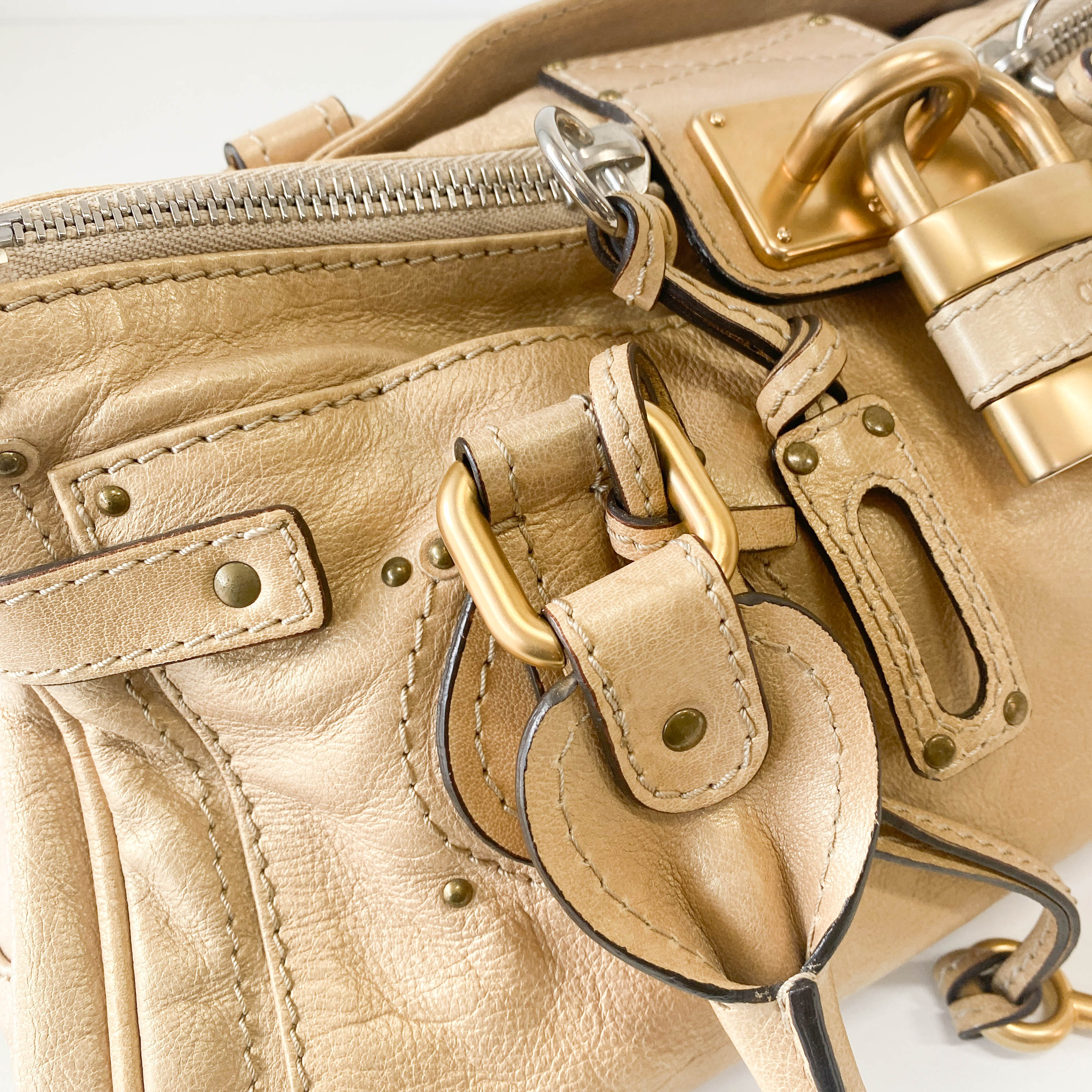 Paddington Gold Leather Bag