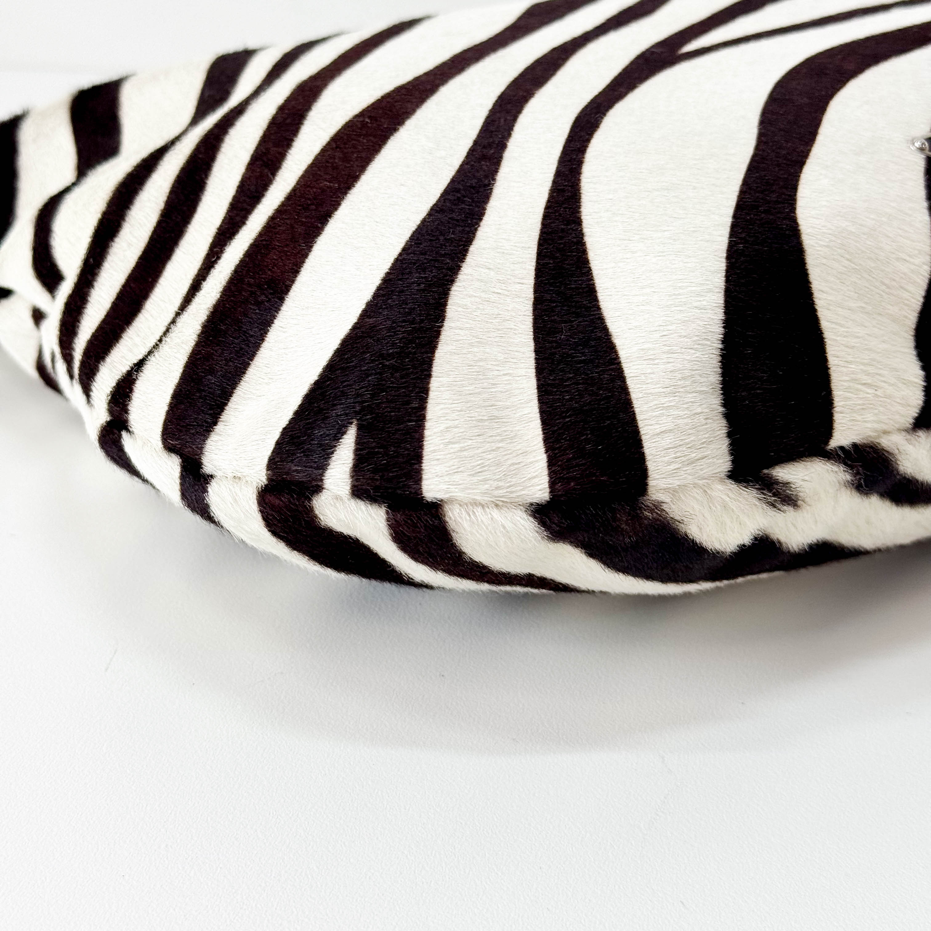 Zebra Print Pony Hair Shoulder Bag