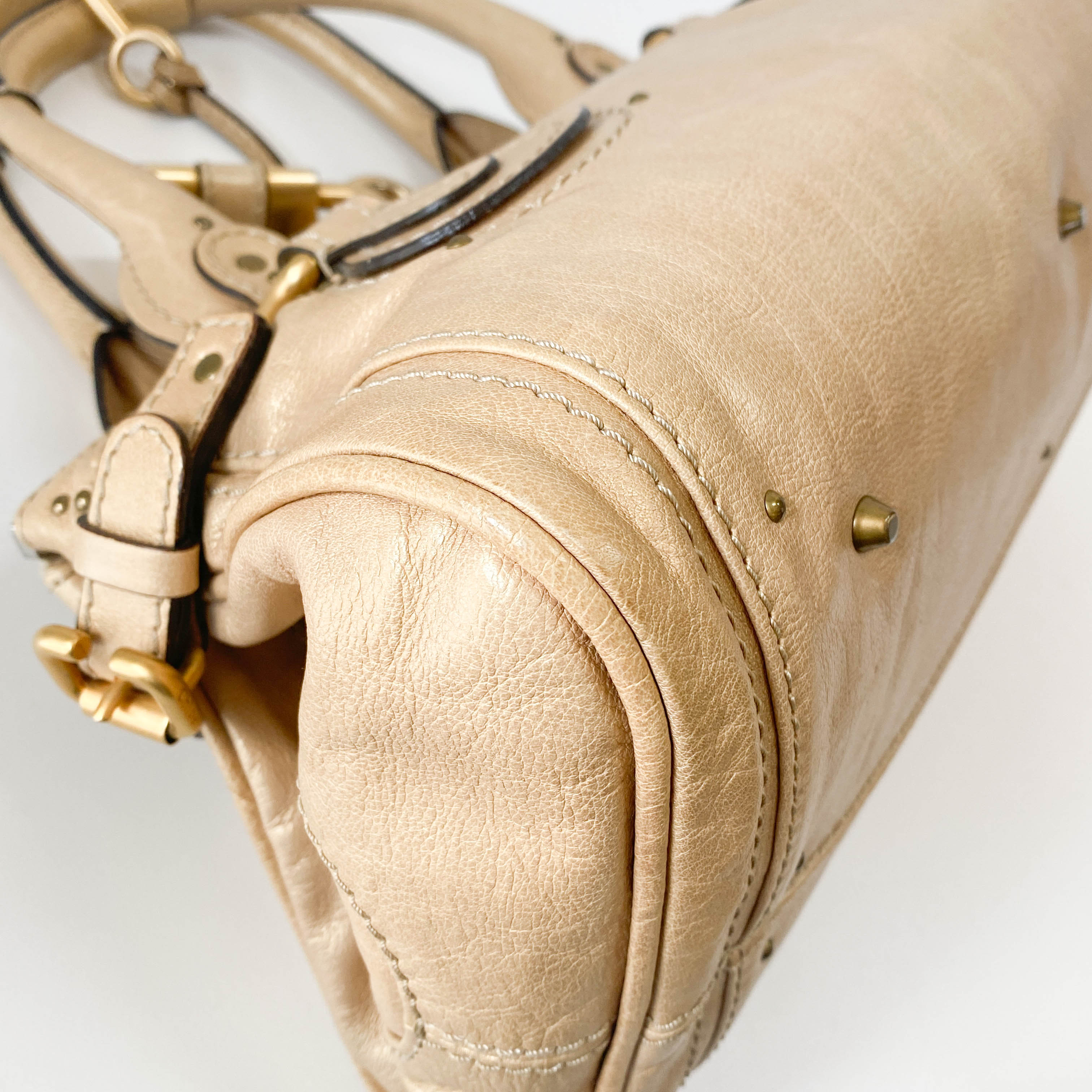 Paddington Gold Leather Bag
