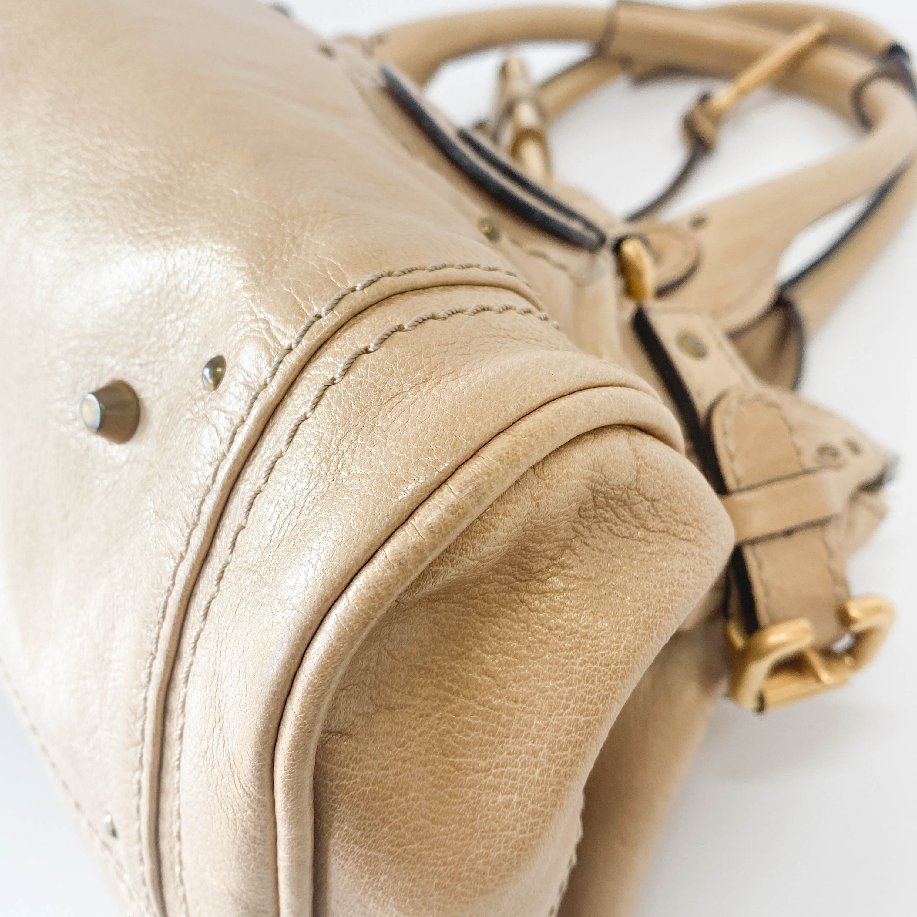 Paddington Gold Leather Bag