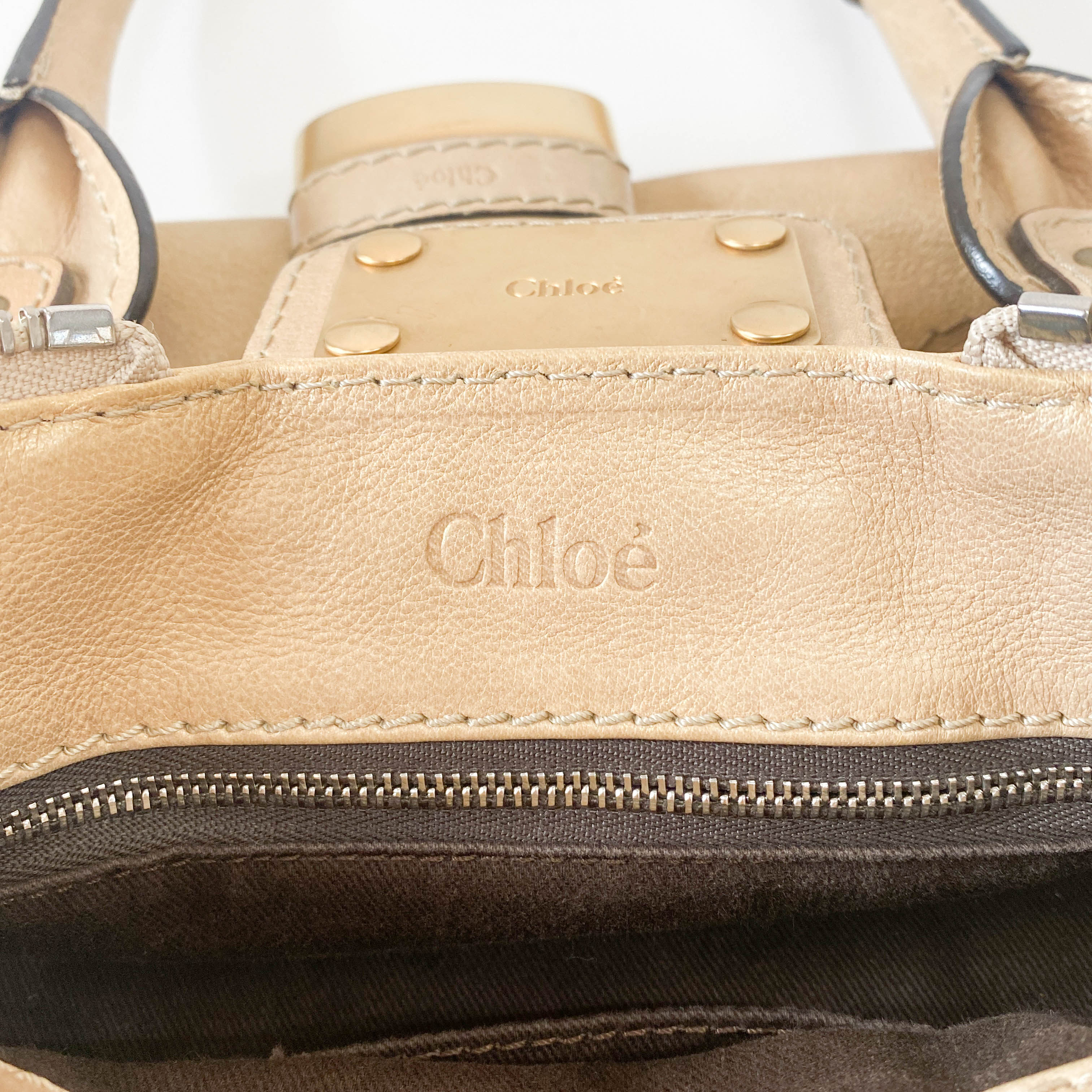 Paddington Gold Leather Bag