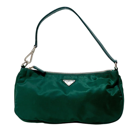 Green Nylon Shoulder Bag