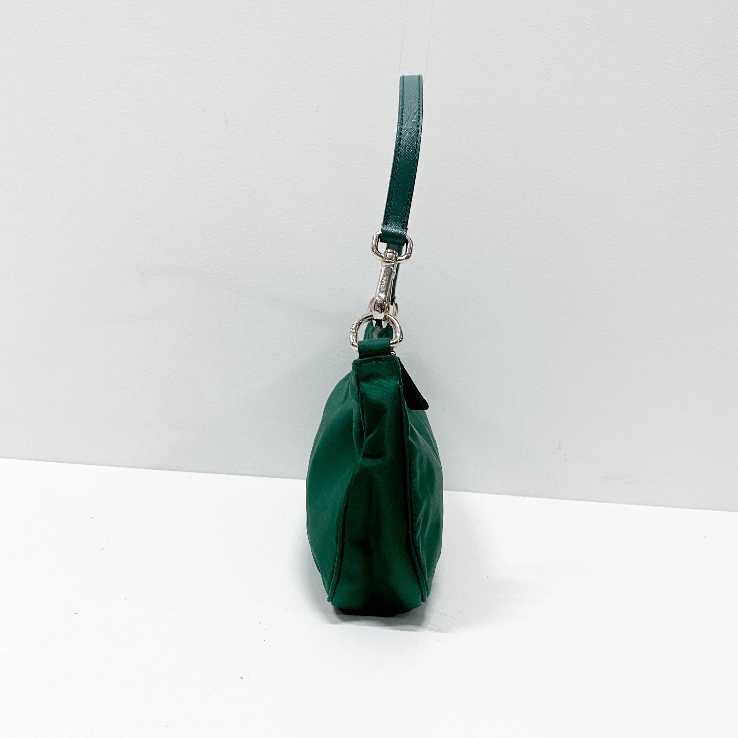 Green Nylon Shoulder Bag