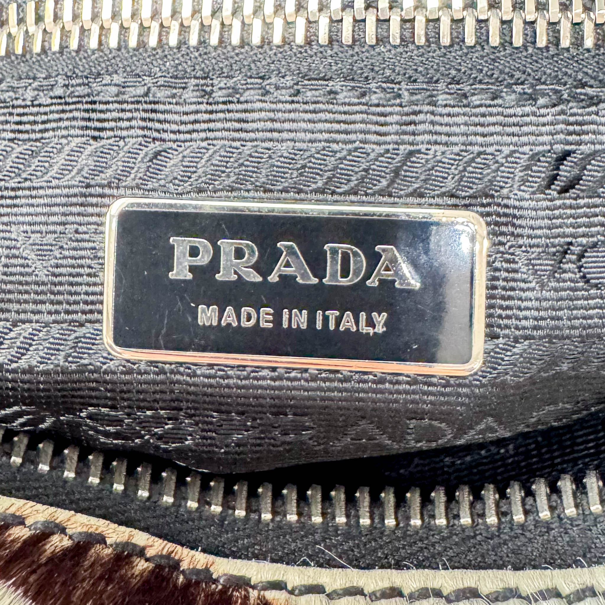 Zebra Print Pony Hair Shoulder Bag