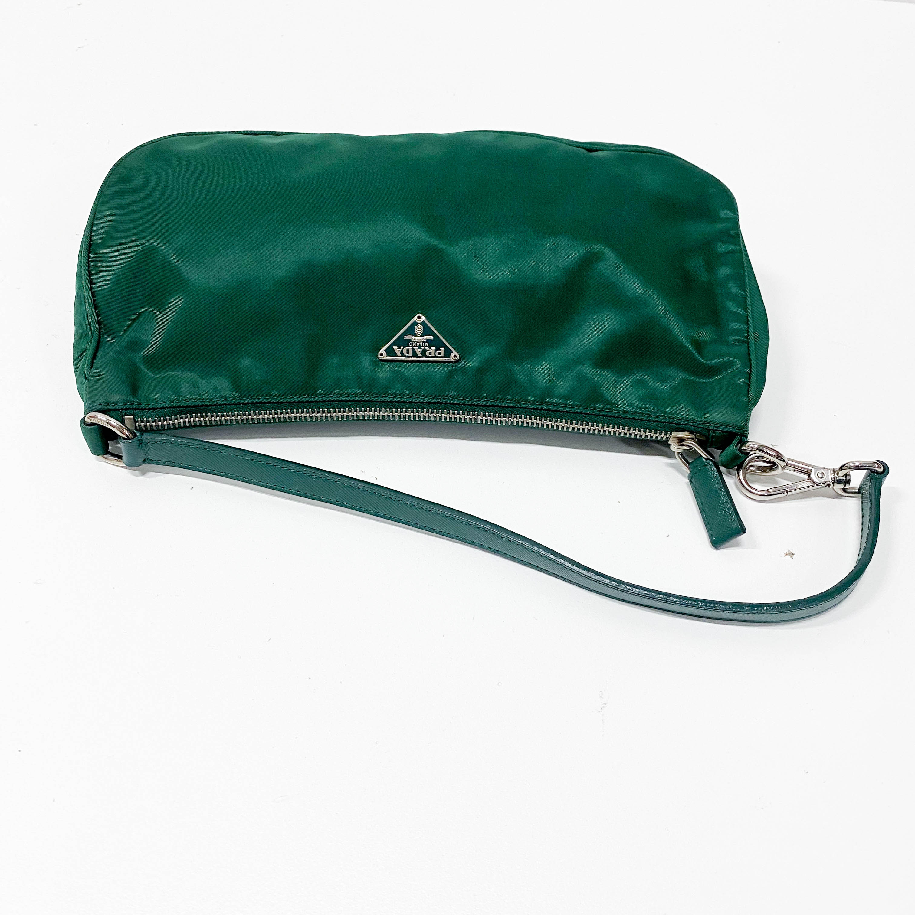 Green Nylon Shoulder Bag
