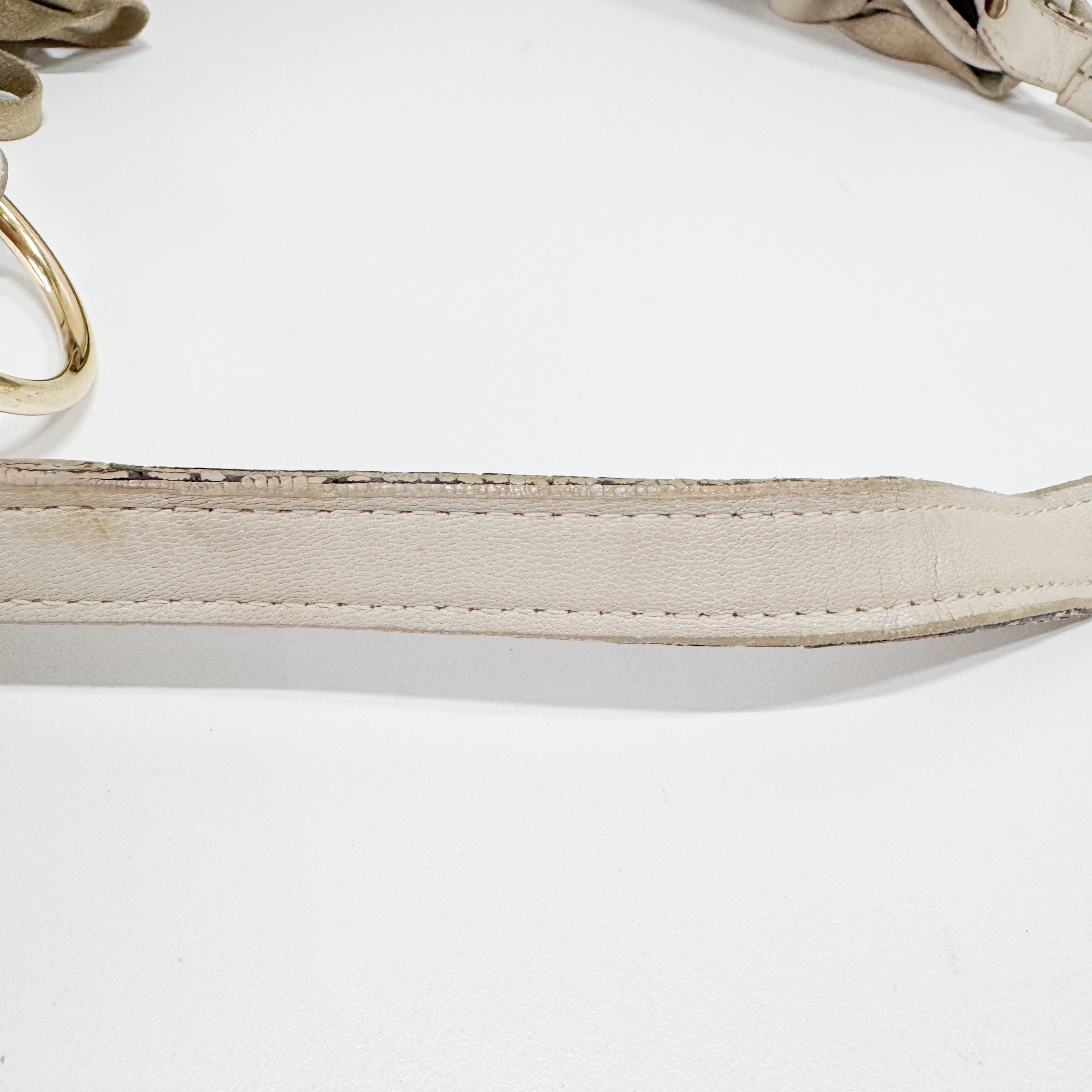 Saint-Tropez Cream Suede Shoulder Bag
