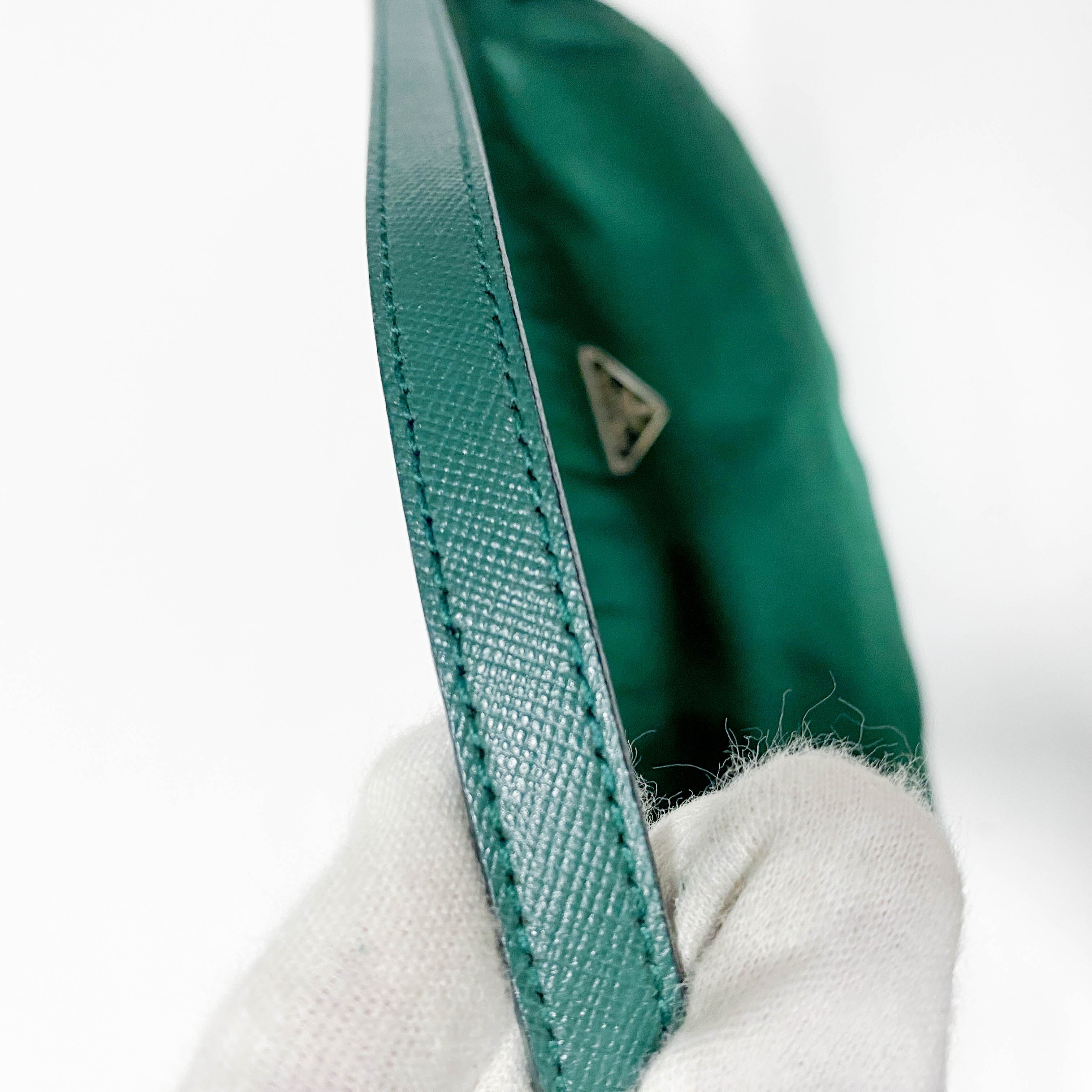 Green Nylon Shoulder Bag