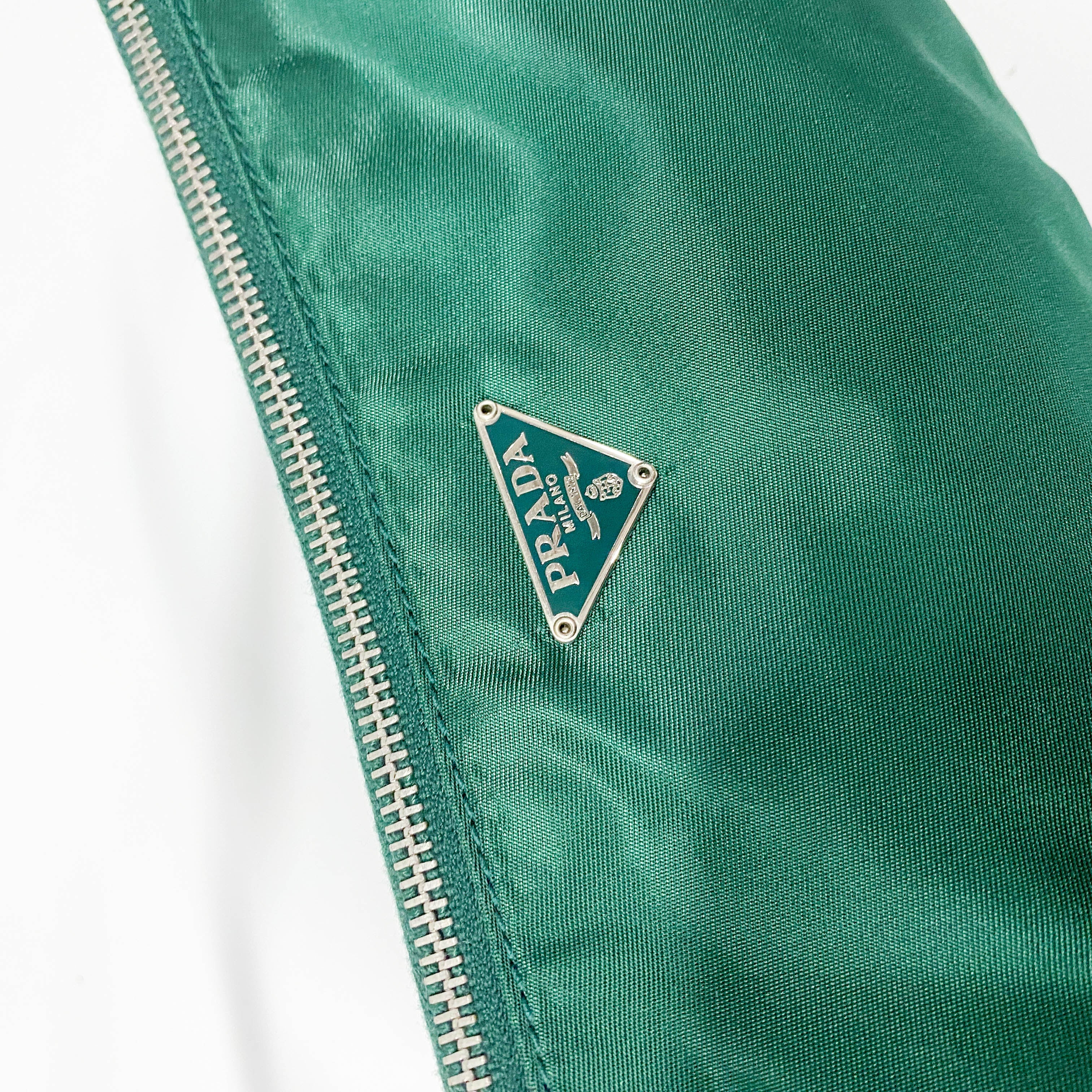 Green Nylon Shoulder Bag