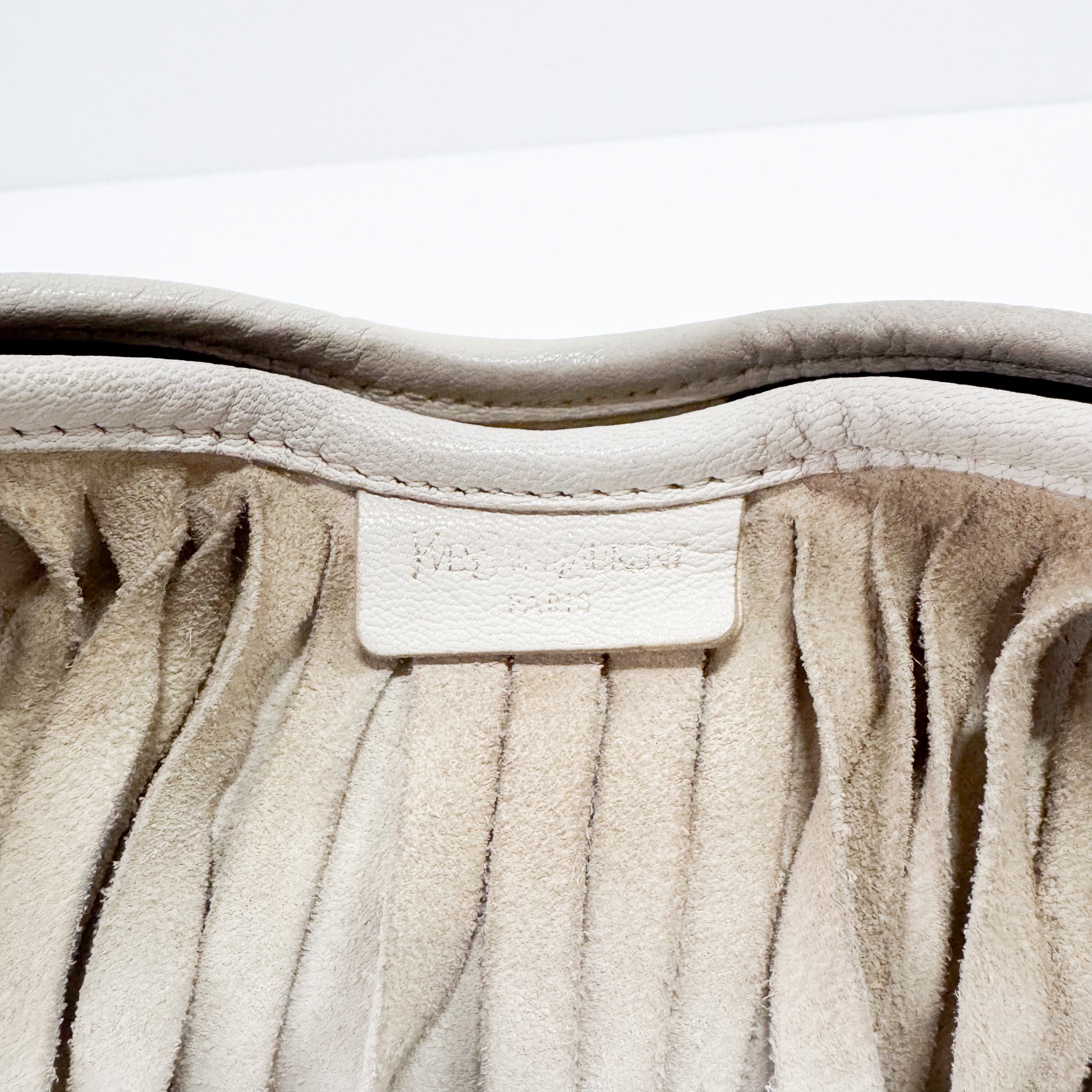 Saint-Tropez Cream Suede Shoulder Bag