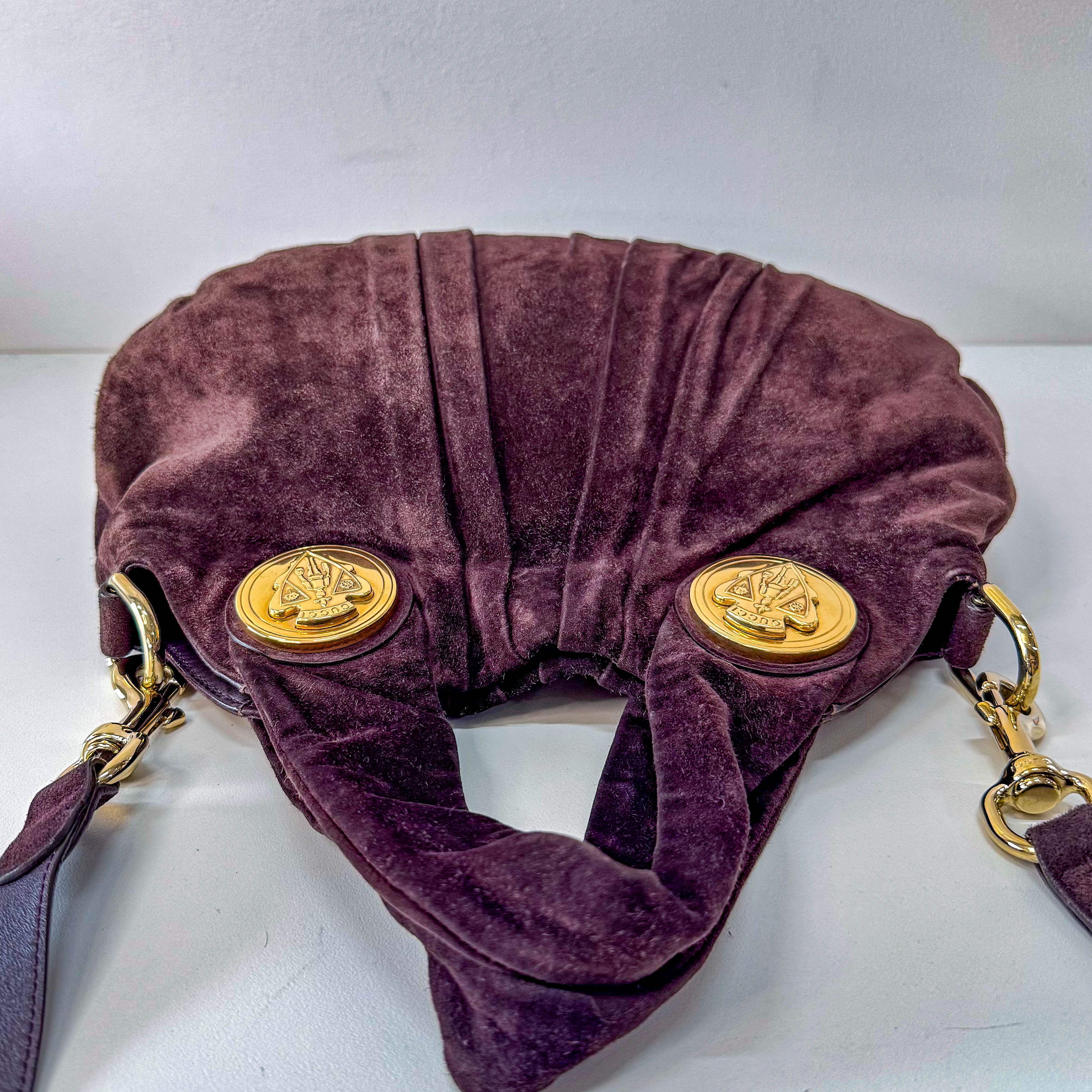 Hysteria Brown Suede Shoulder Bag