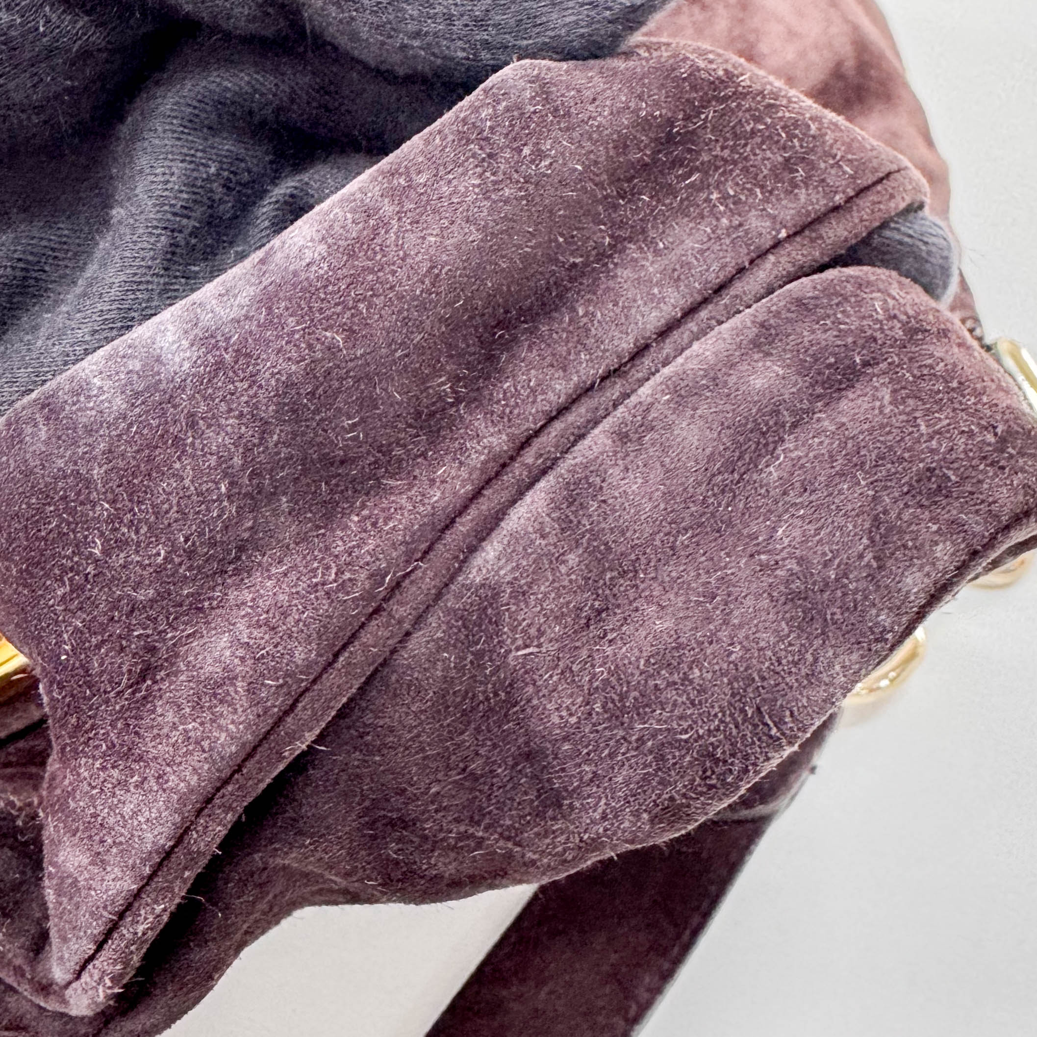 Hysteria Brown Suede Shoulder Bag