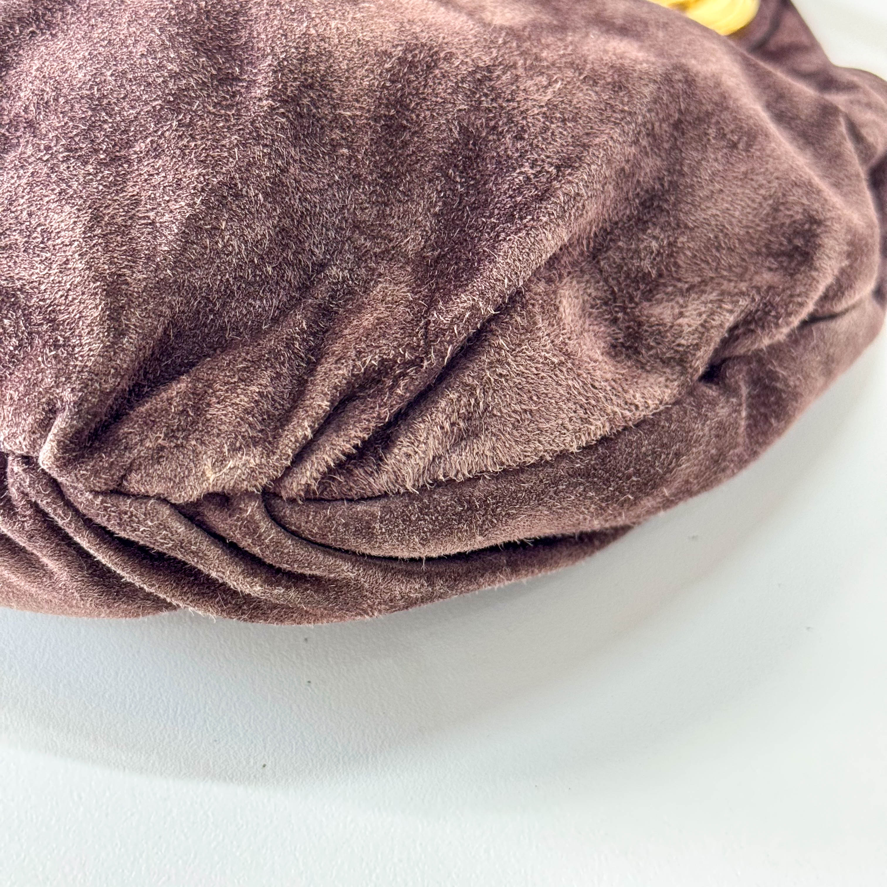 Hysteria Brown Suede Shoulder Bag