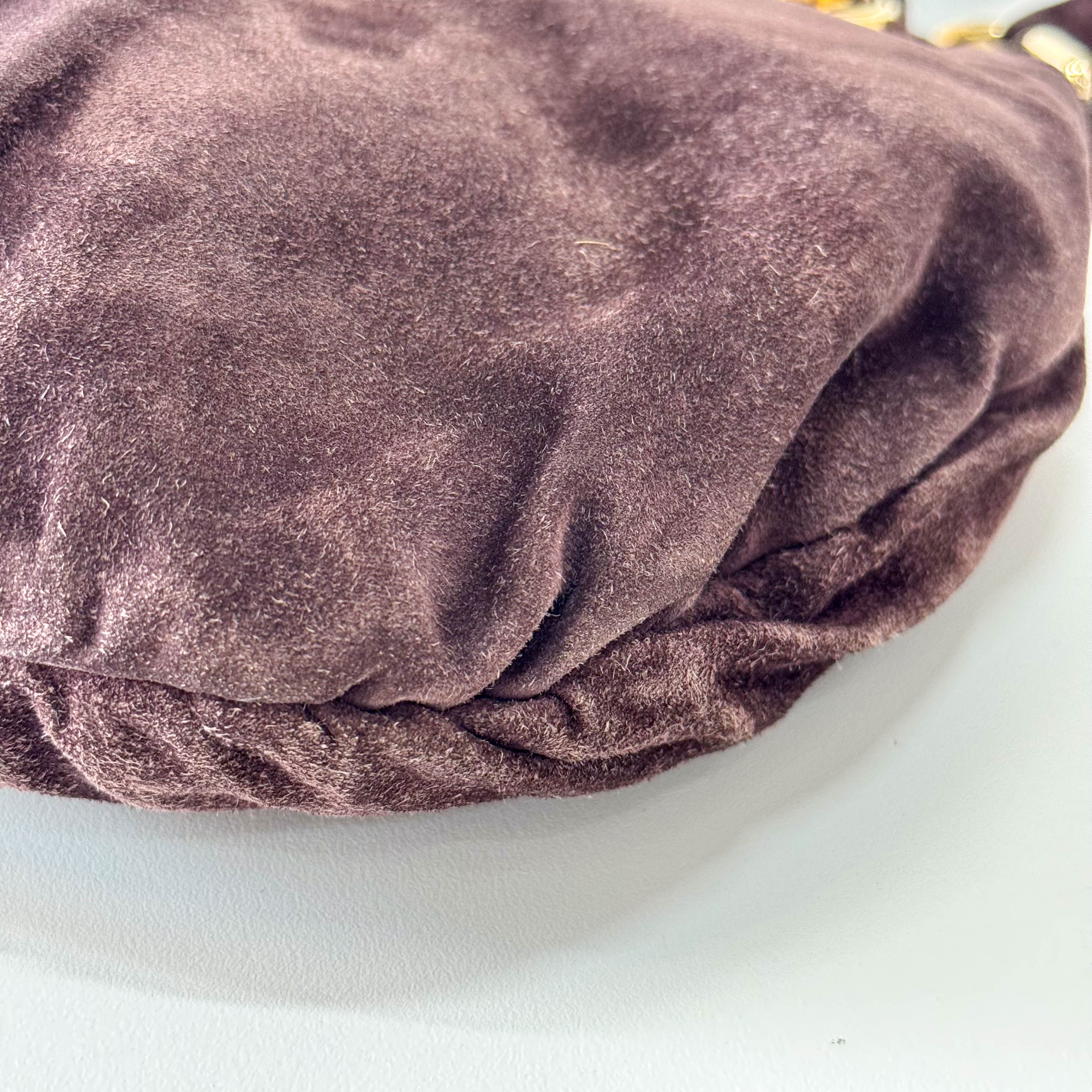 Hysteria Brown Suede Shoulder Bag