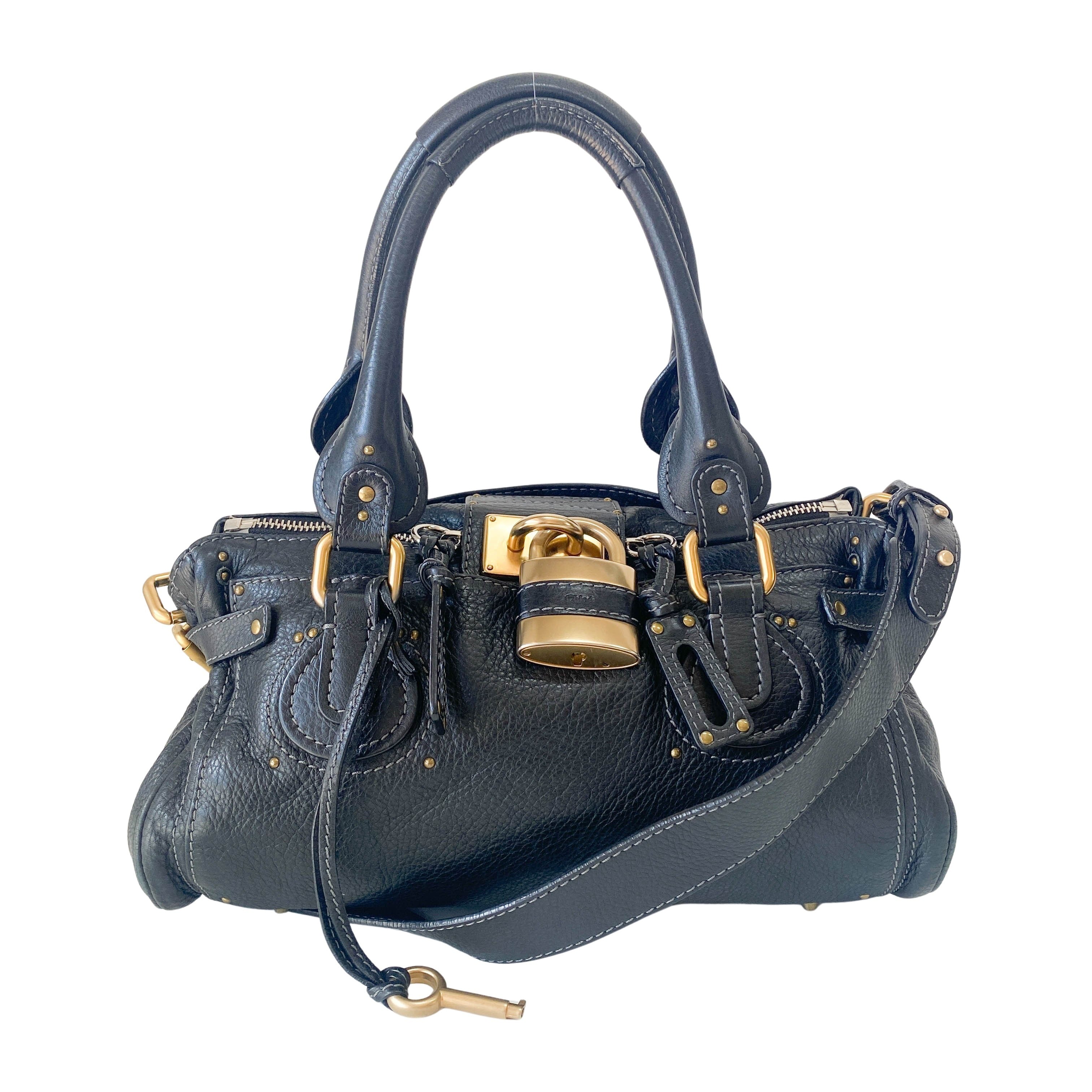 Paddington Black Leather Bag