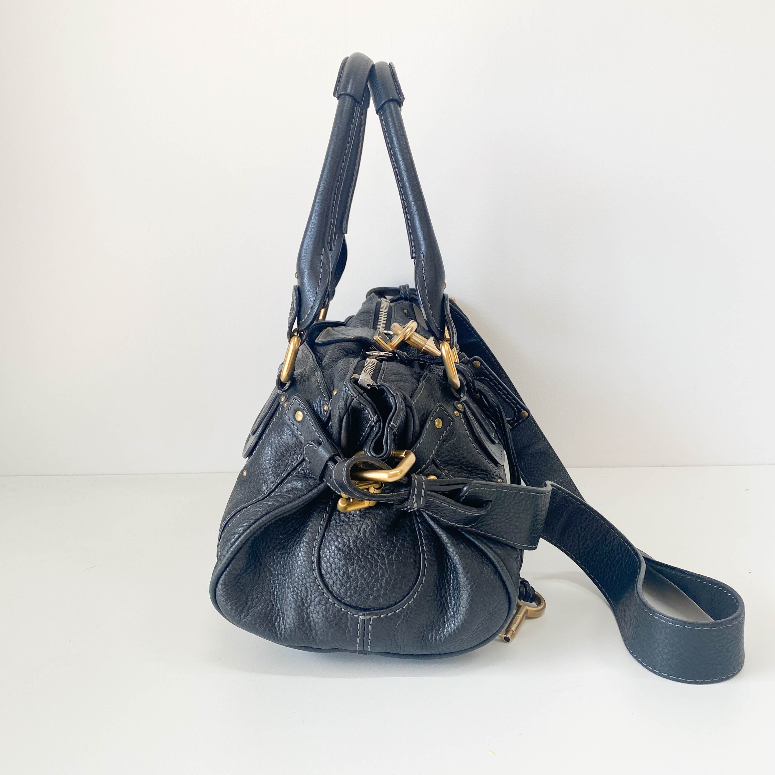 Paddington Black Leather Bag
