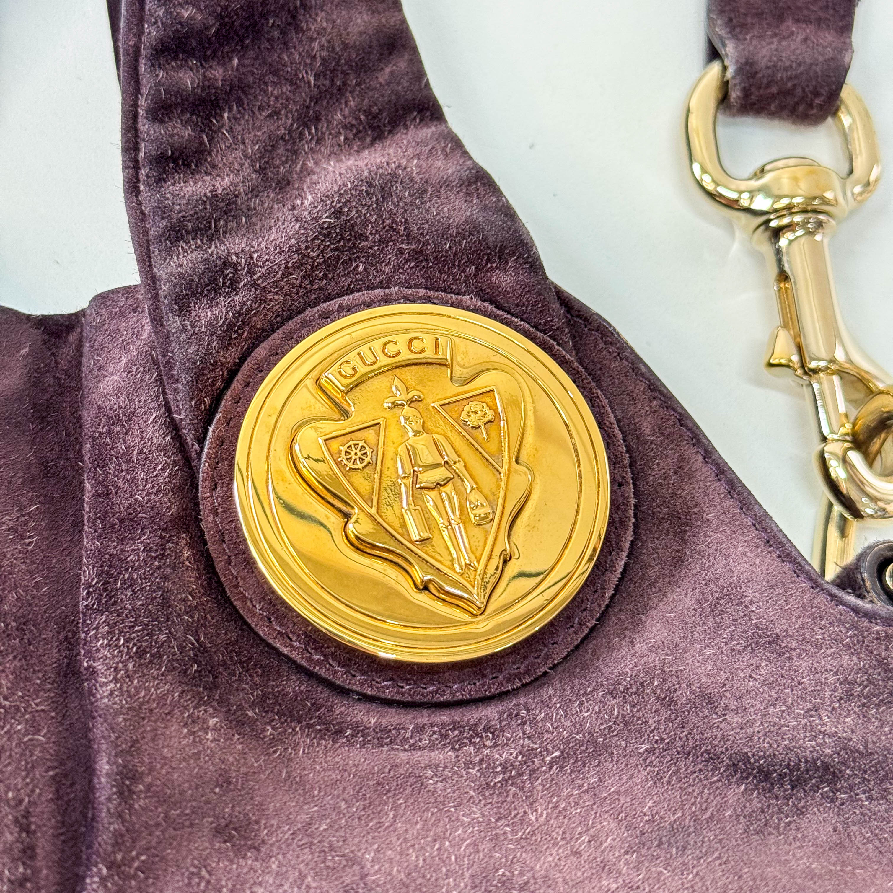 Hysteria Brown Suede Shoulder Bag