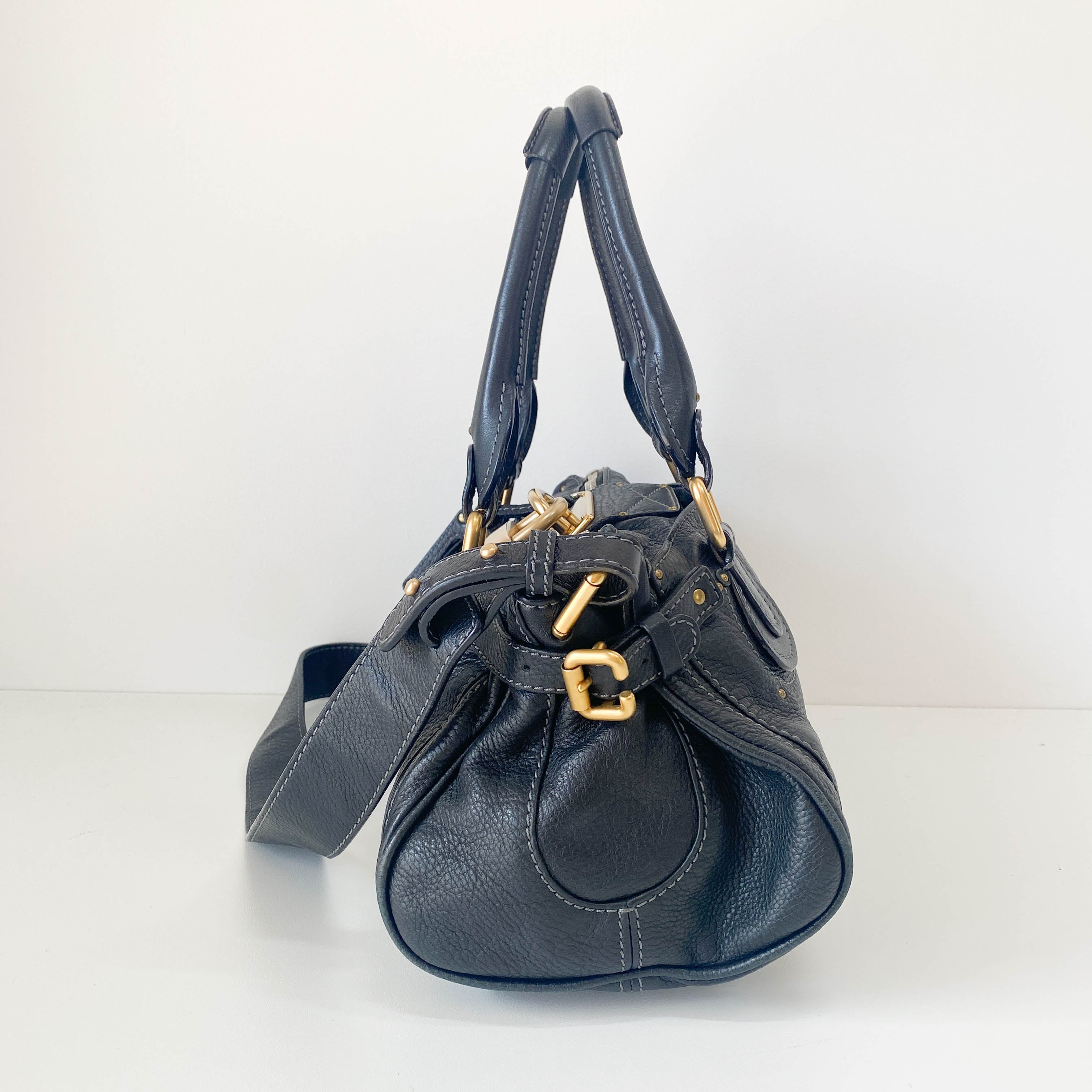 Paddington Black Leather Bag