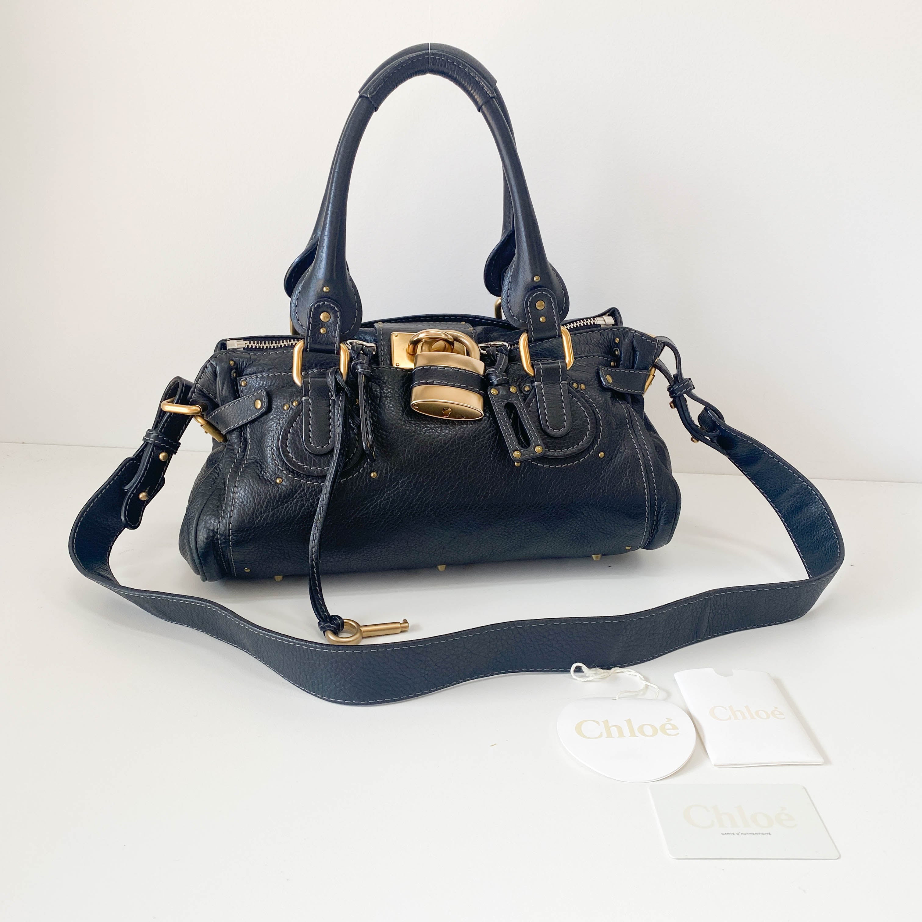Paddington Black Leather Bag