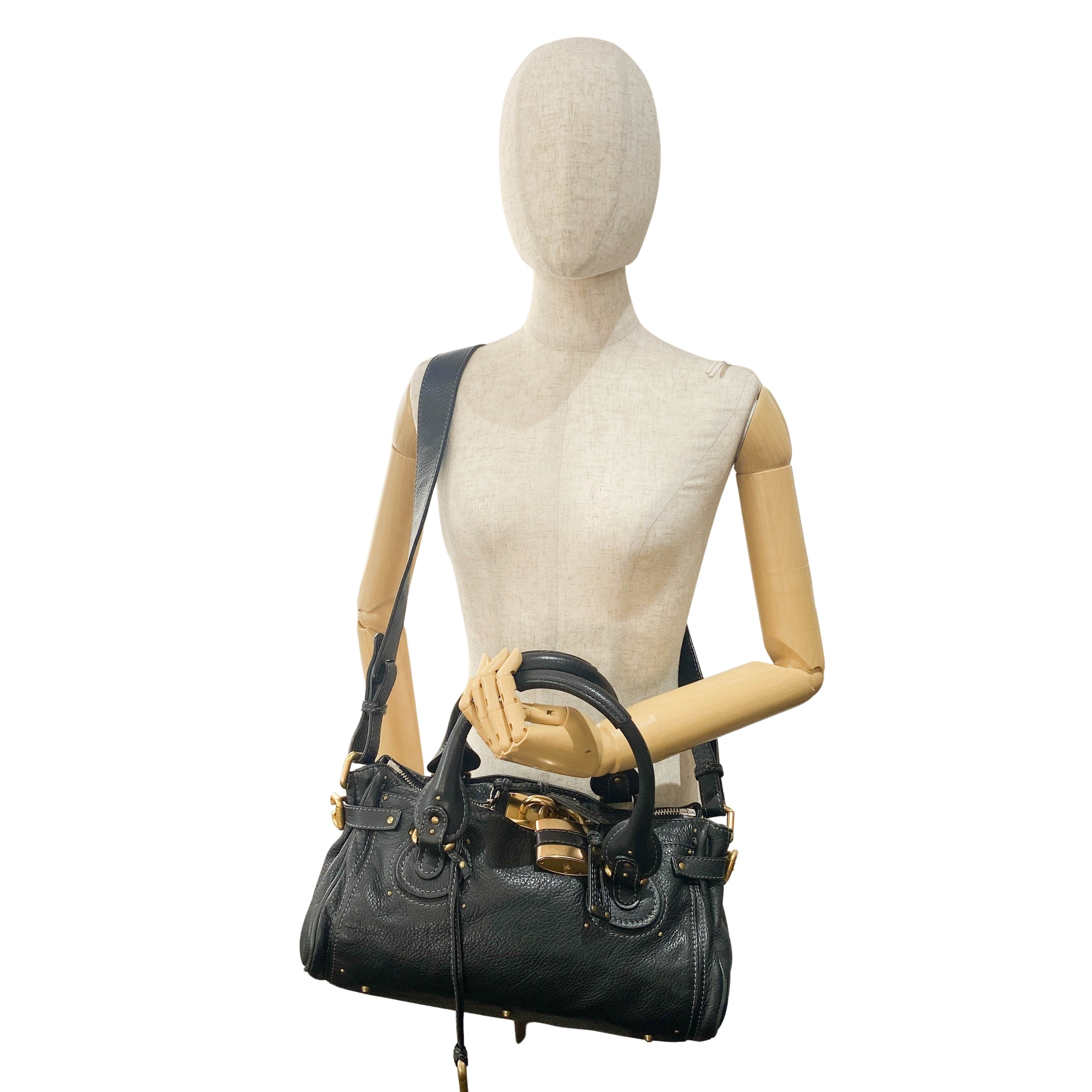 Paddington Black Leather Bag