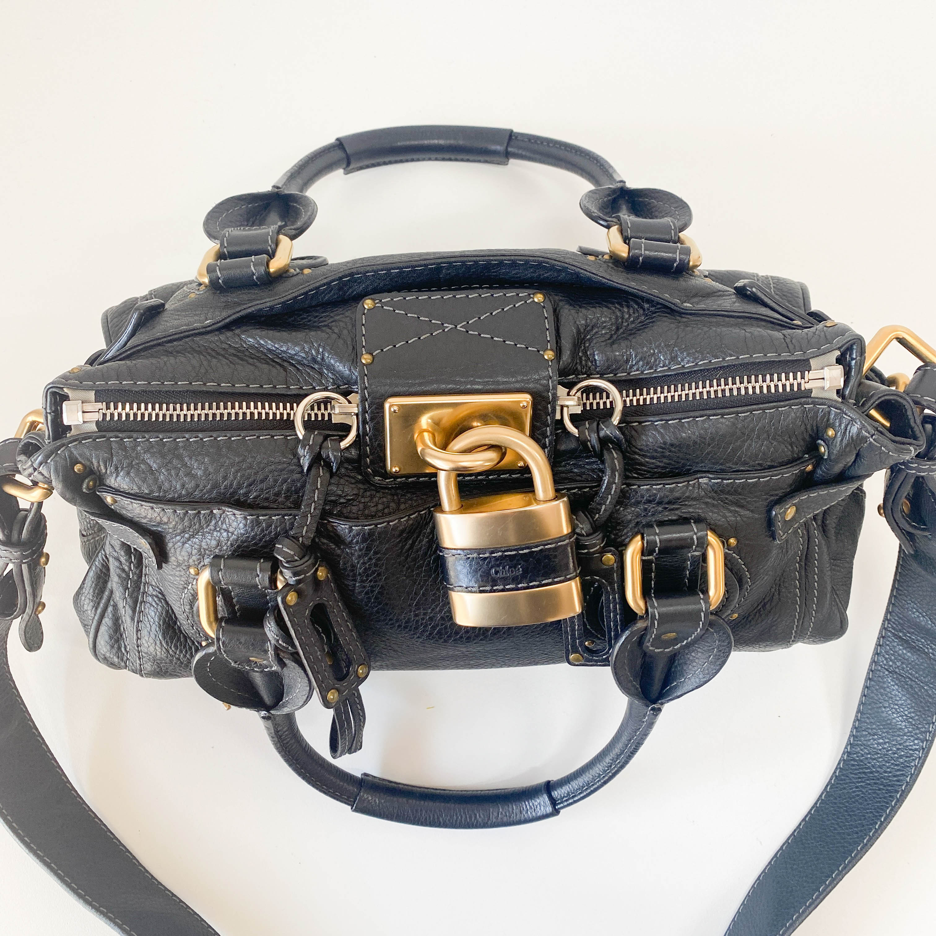 Paddington Black Leather Bag