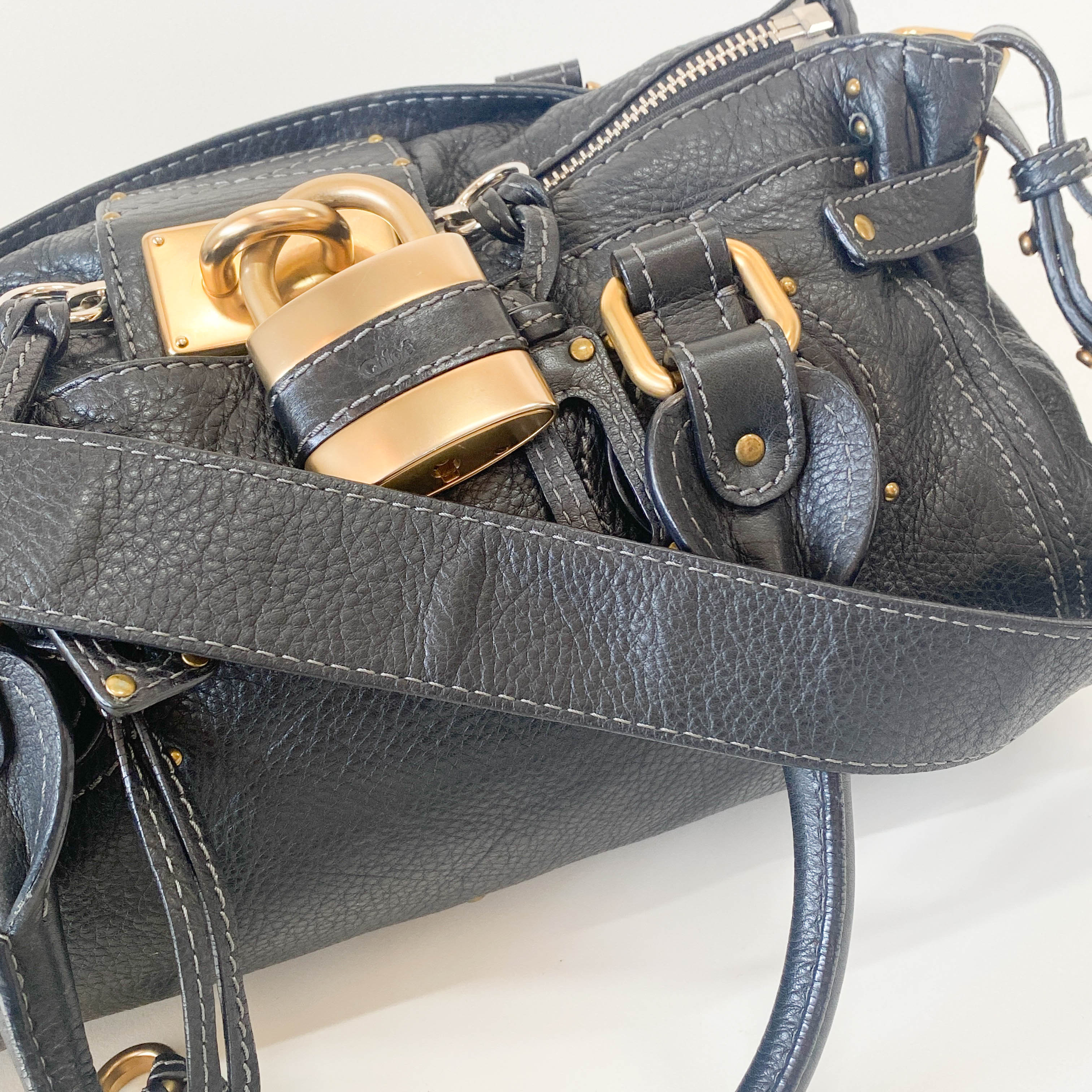 Paddington Black Leather Bag