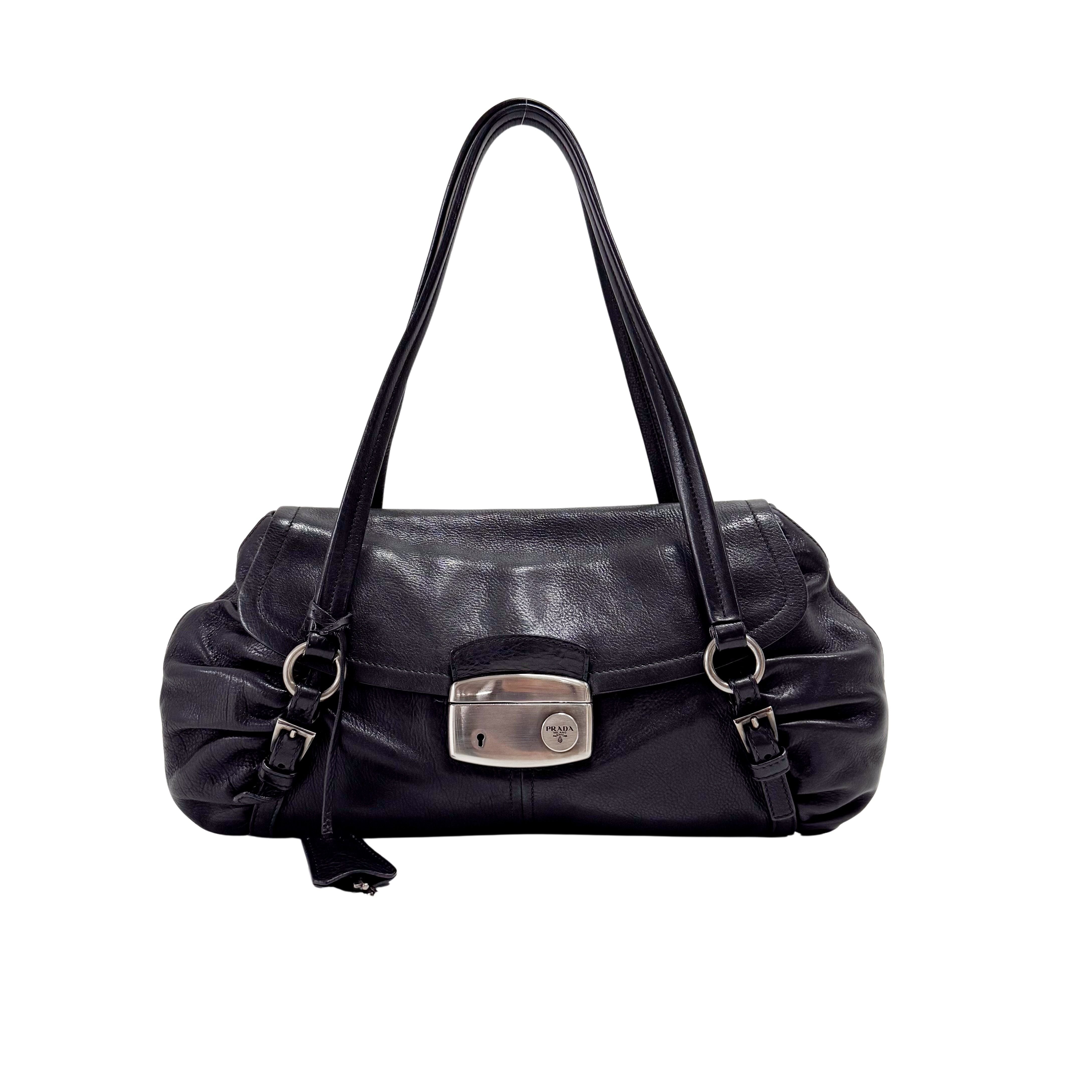 Black Leather Shoulder Bag