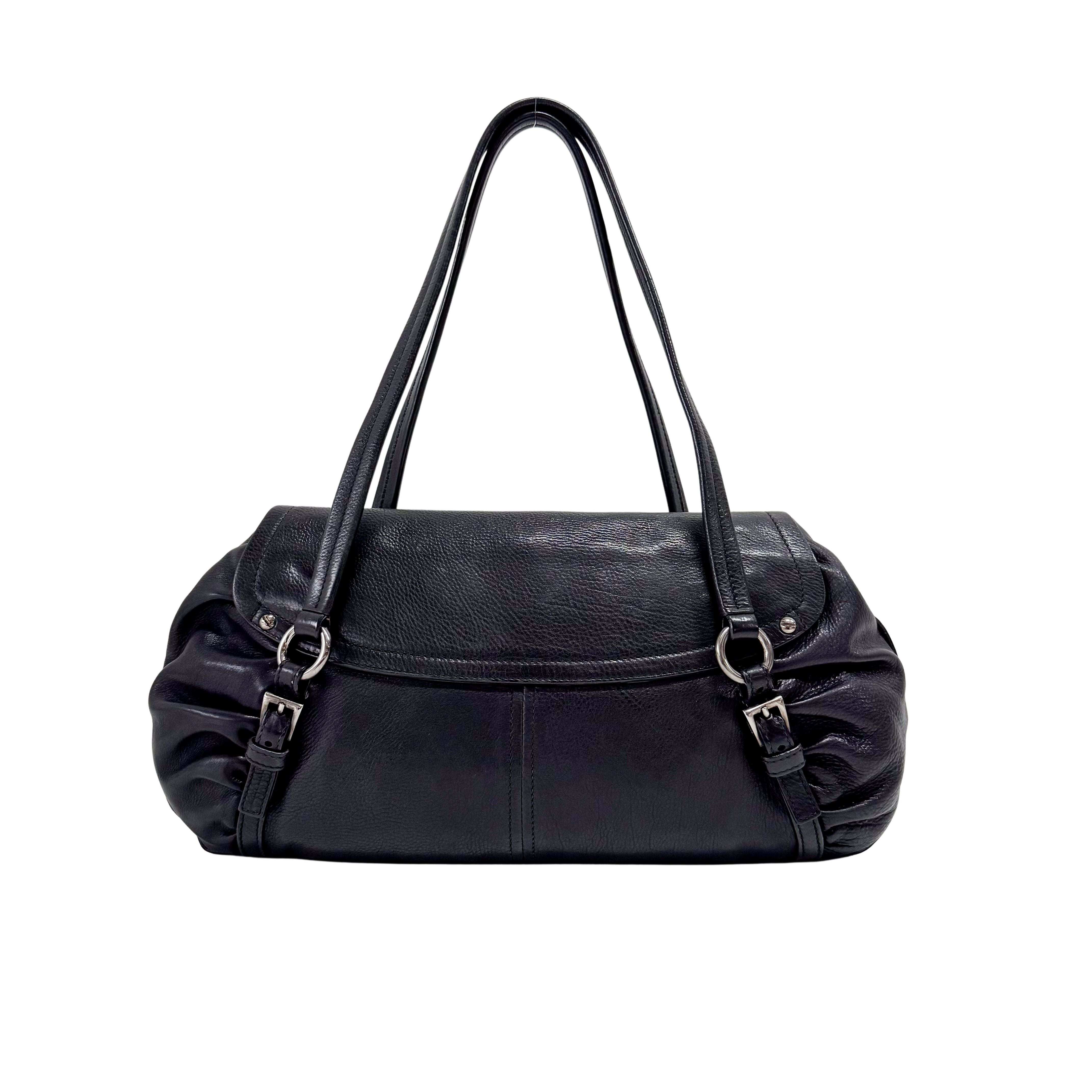 Black Leather Shoulder Bag