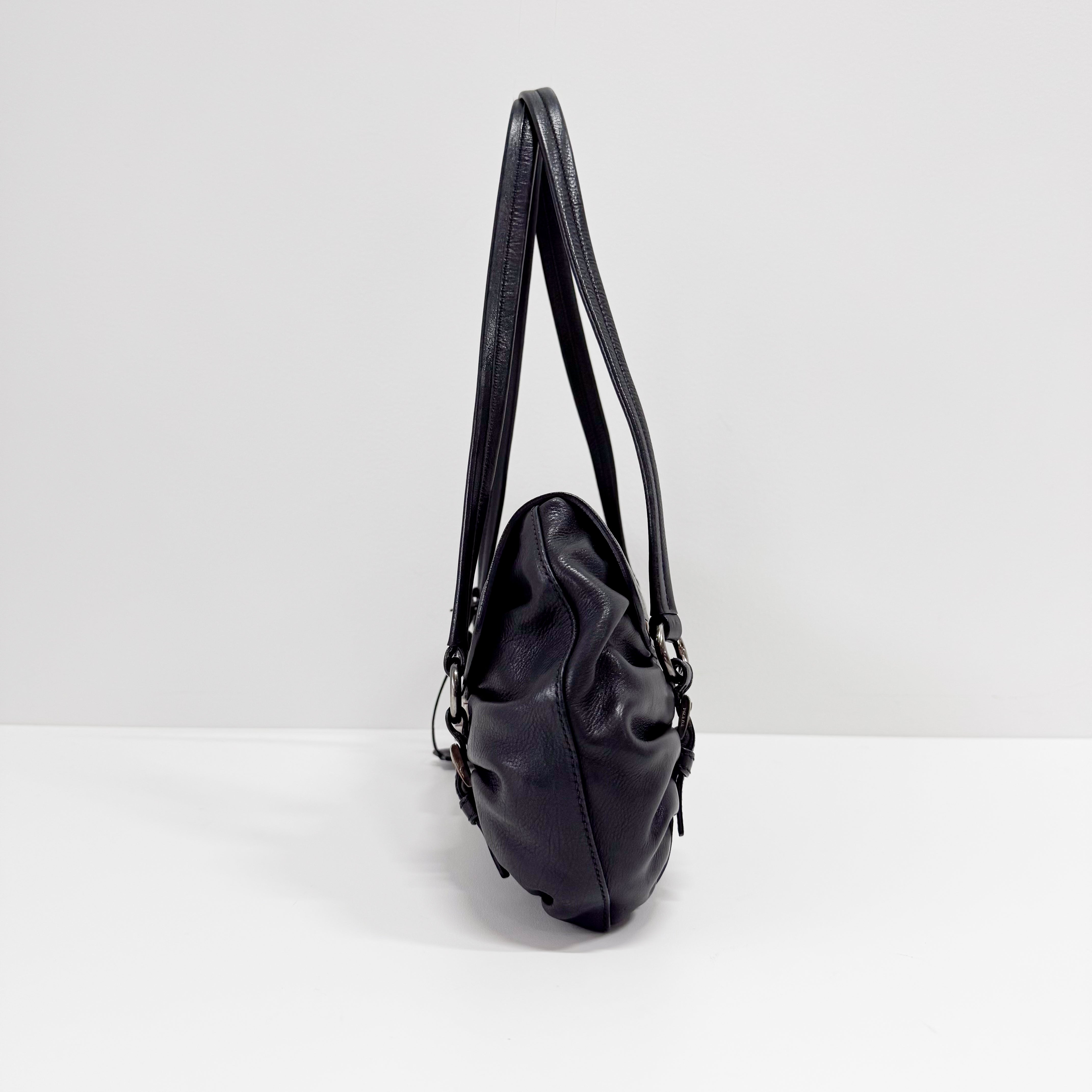Black Leather Shoulder Bag