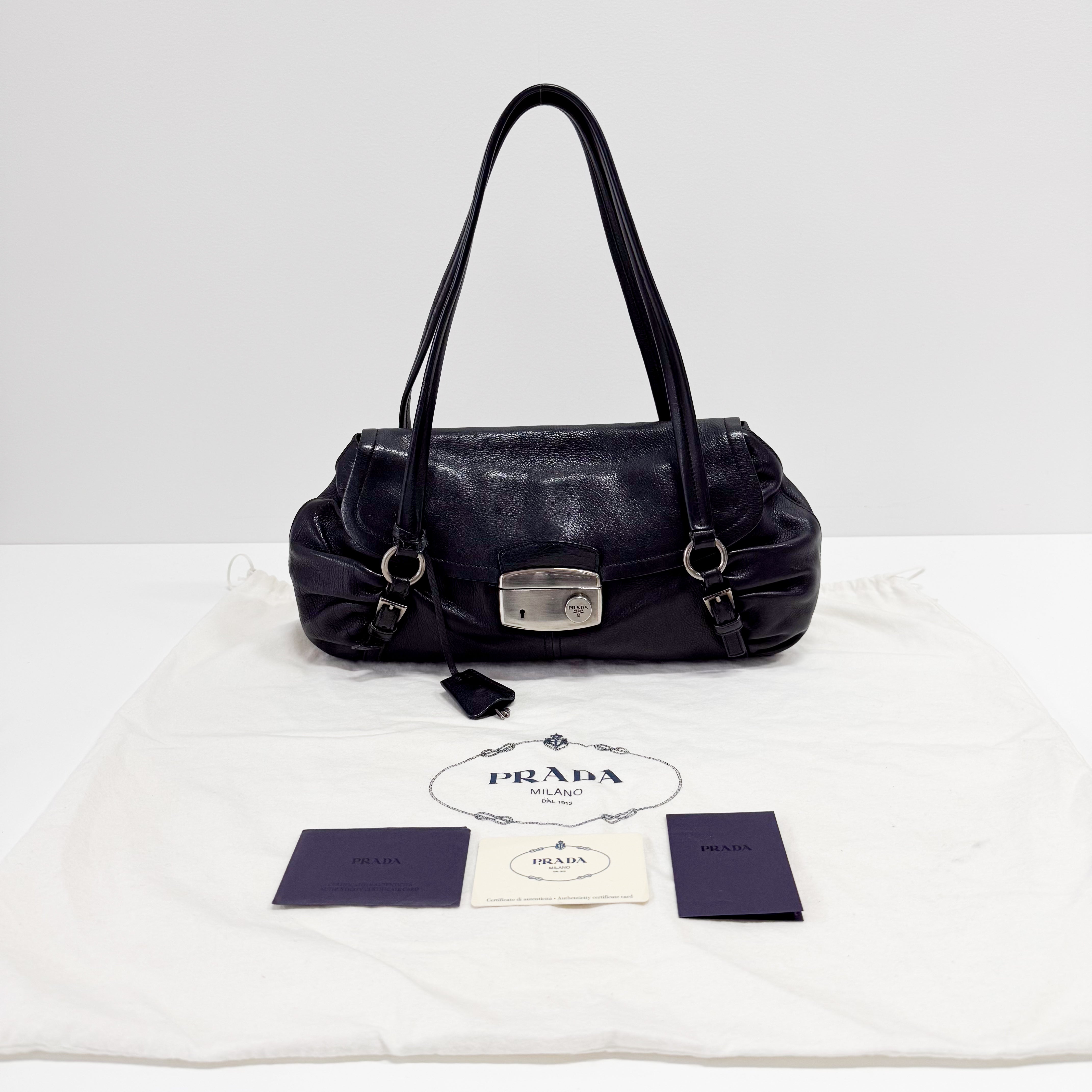 Black Leather Shoulder Bag