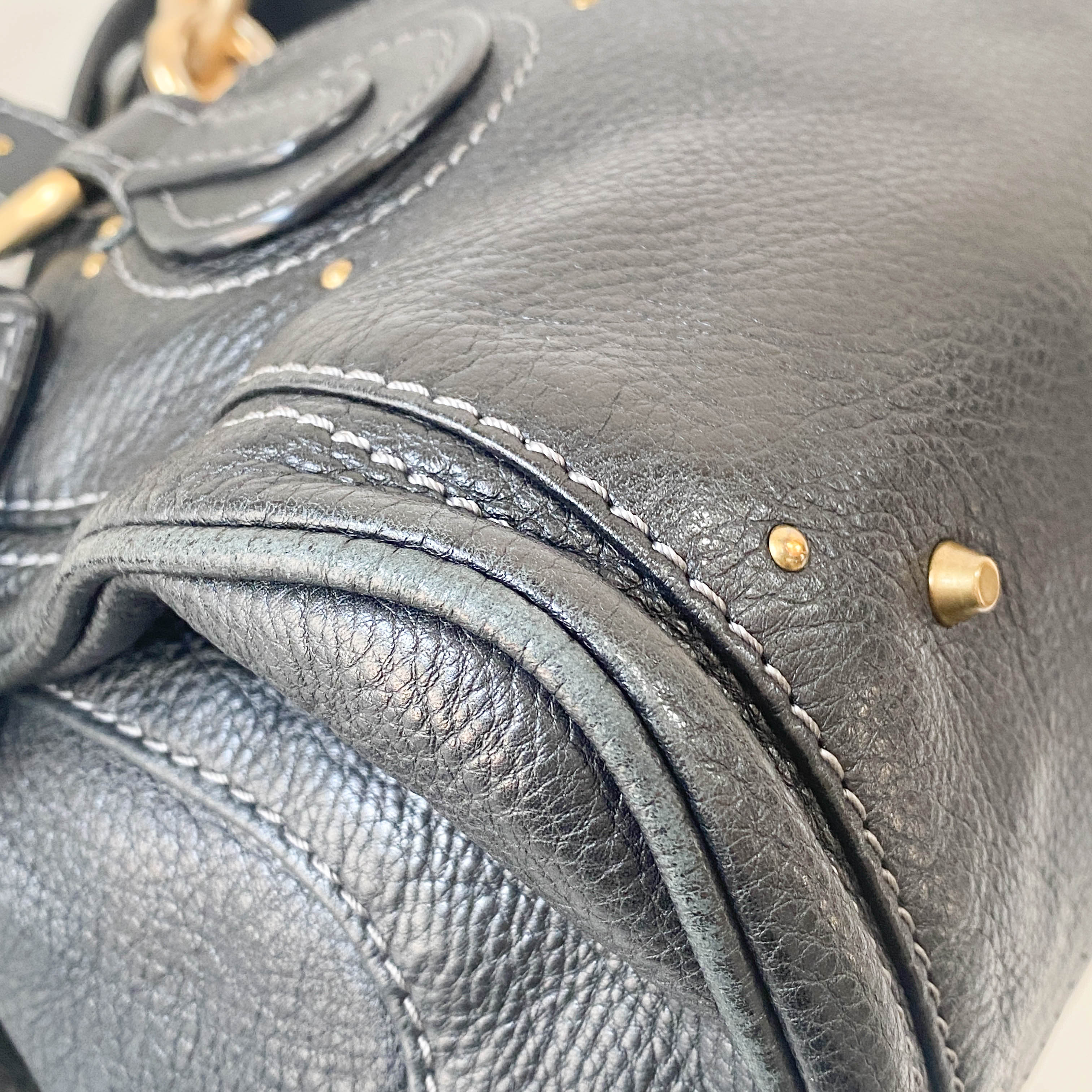 Paddington Black Leather Bag