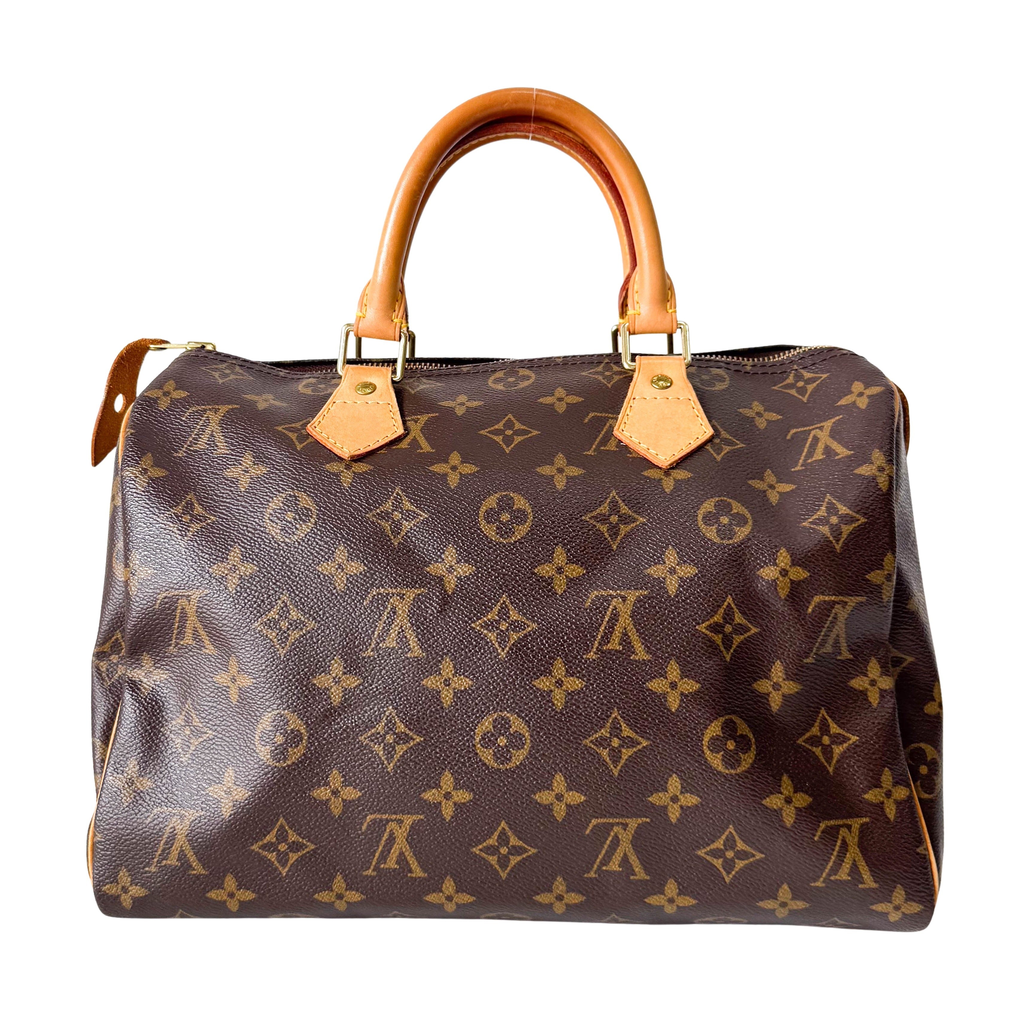 Monogram Speedy 30 Brown Canvas Leather Bag