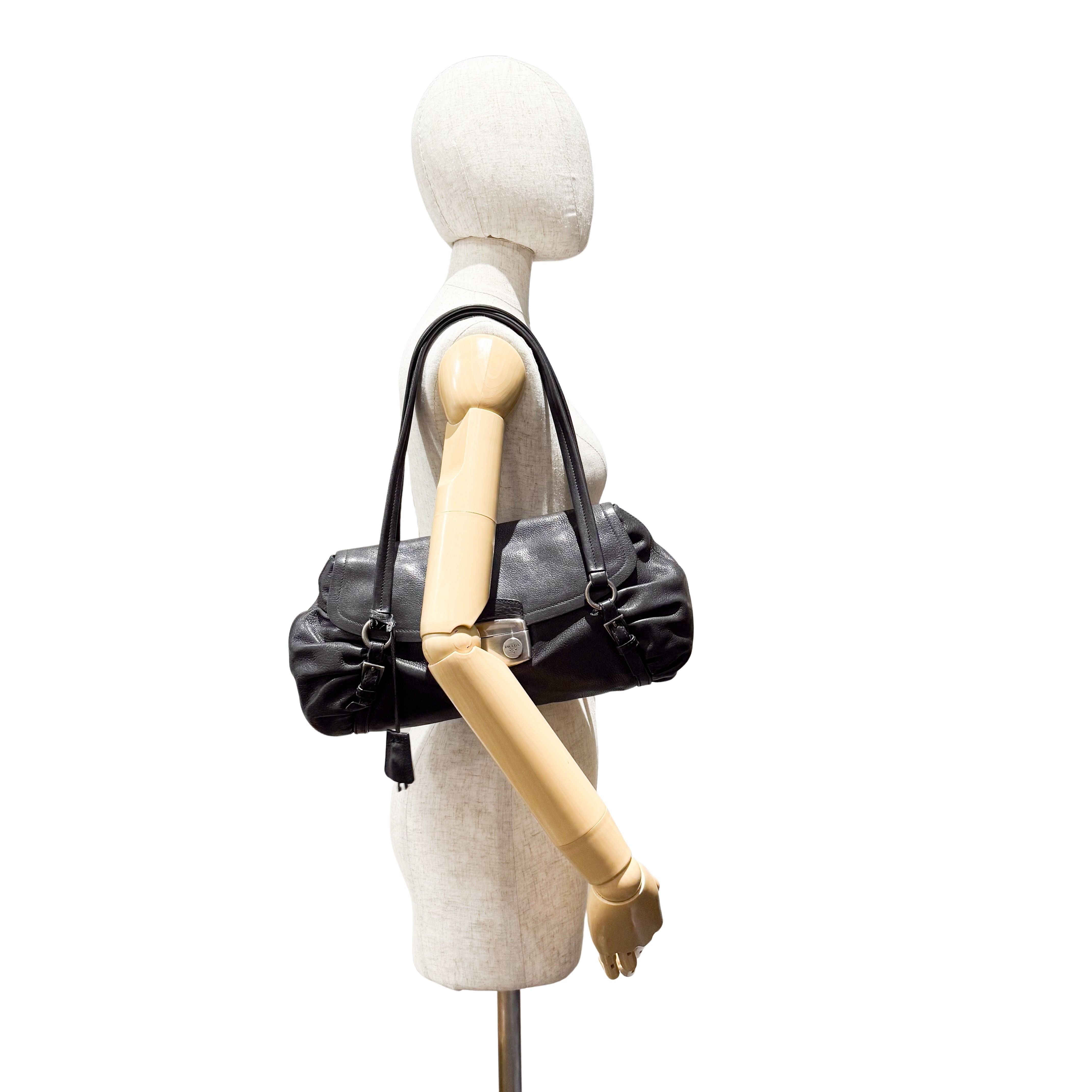 Black Leather Shoulder Bag