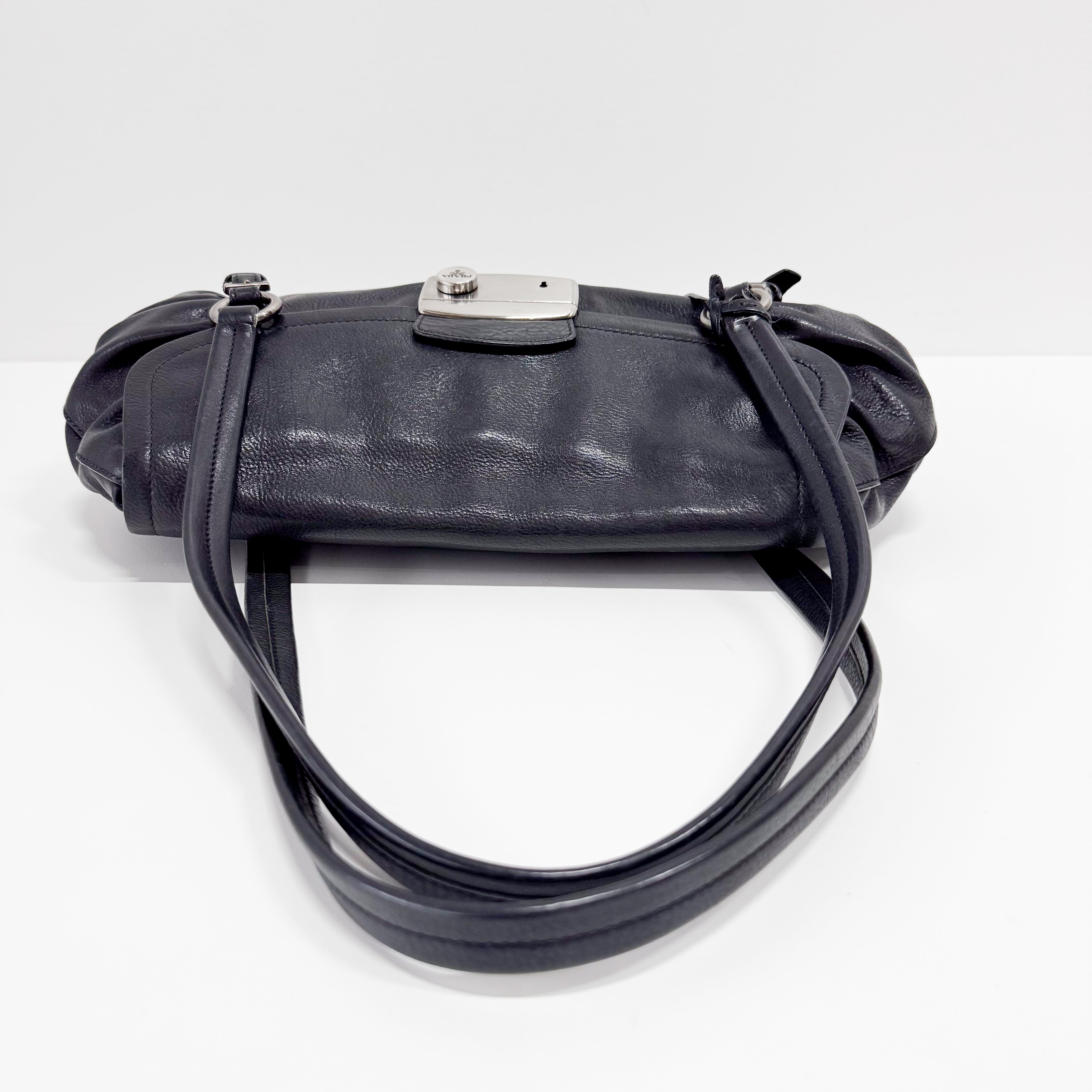 Black Leather Shoulder Bag