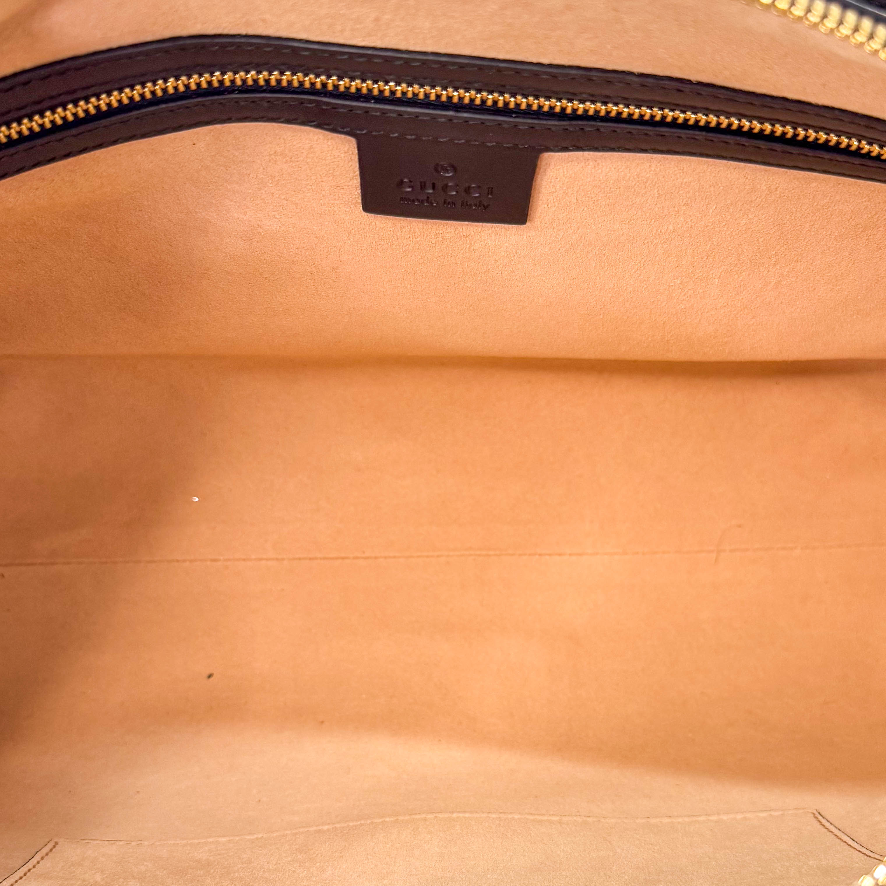 Ophidia Brown Suede Top Hanlde Bag