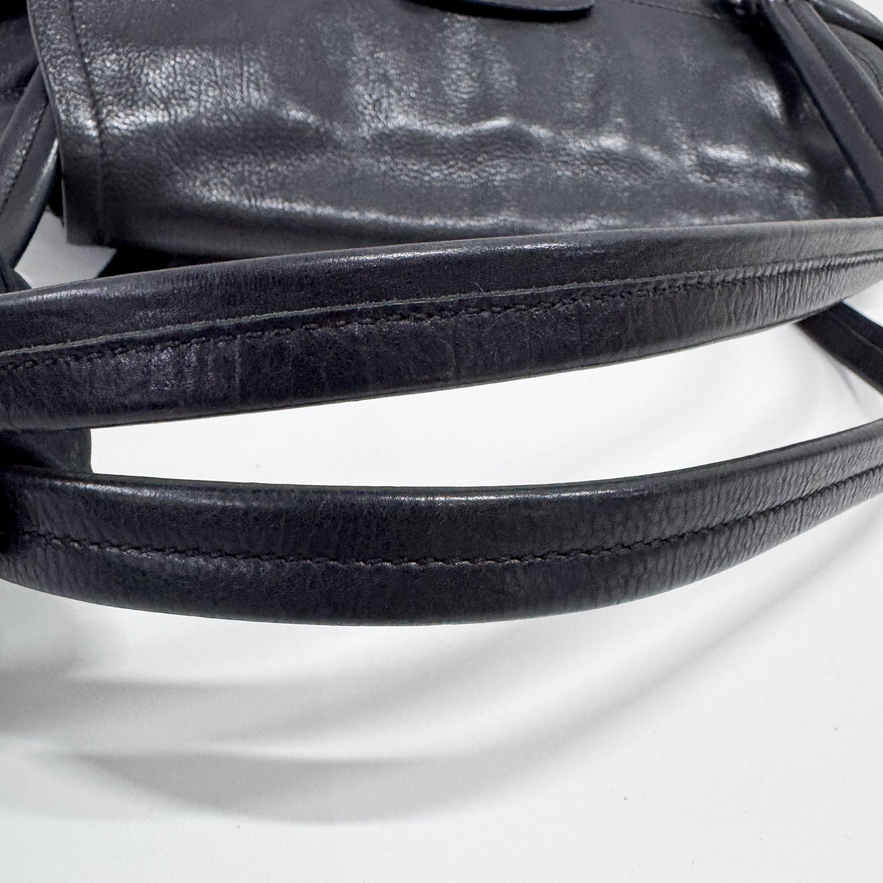 Black Leather Shoulder Bag